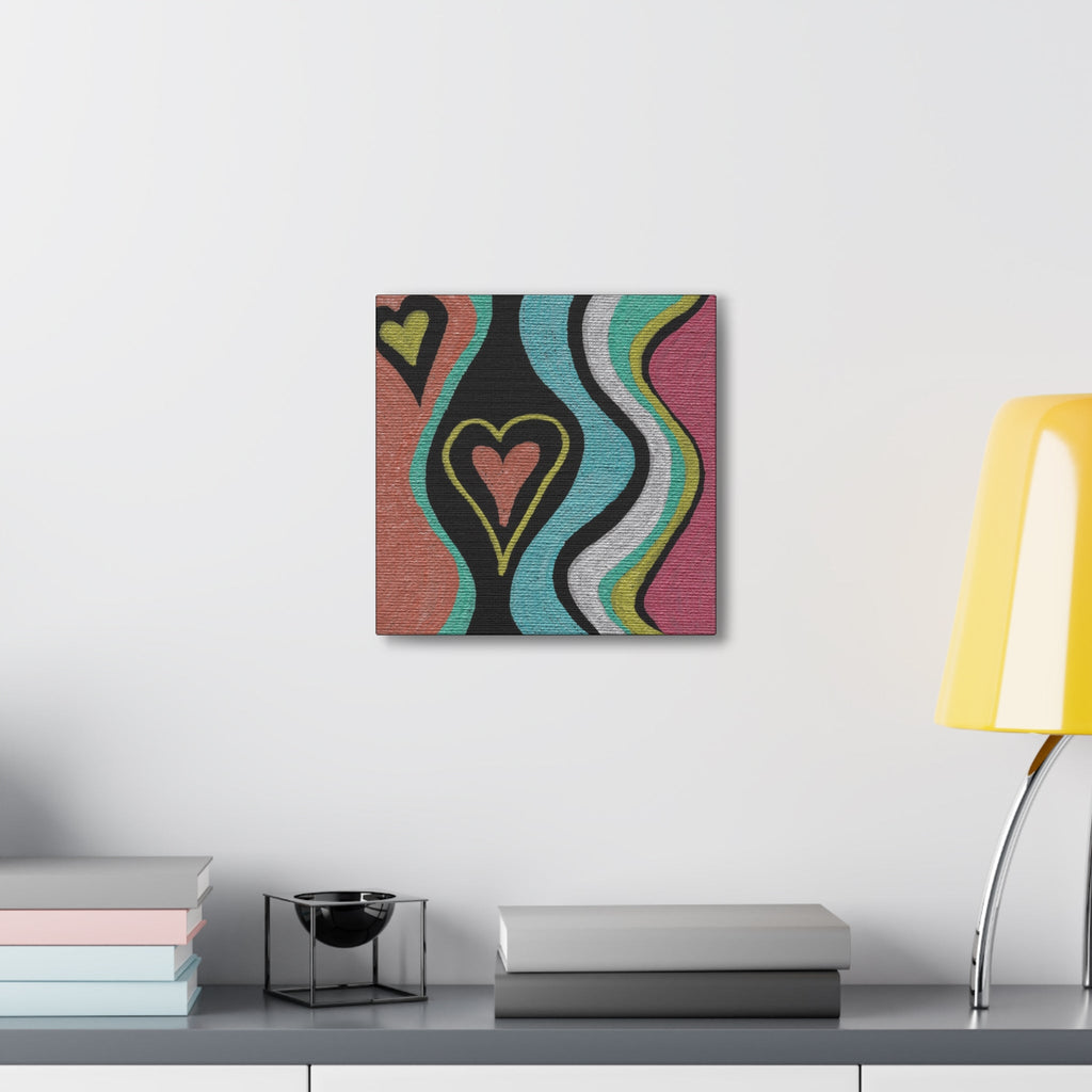 Love Finds a Way Caden Caraco Metallic Paint Pen Art on Black Canvas - Multiple Sizes