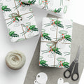 Happy Holidays Champagne Cocktails Mid Century Retro Christmas Print Holiday Gift Wrap Paper - Glossy Or Matte
