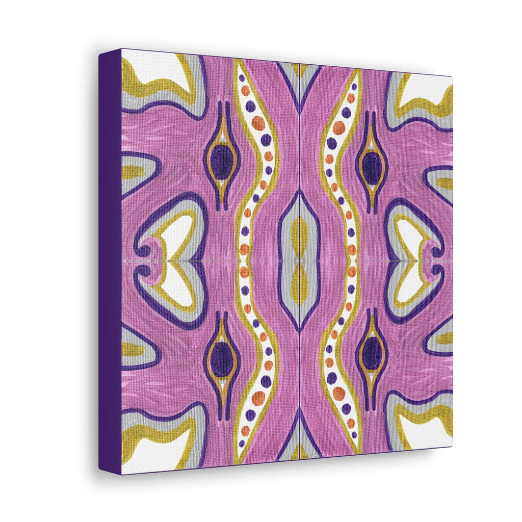 Purple E Mosiac Caden Caraco Canvas Gallery Wrap
