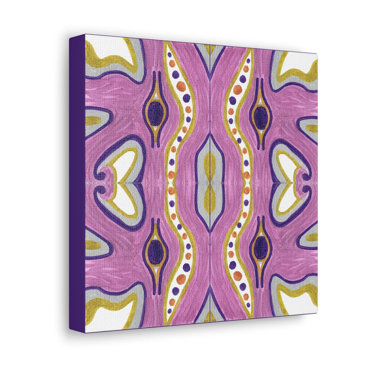 Purple E Mosiac Caden Caraco Canvas Gallery Wrap