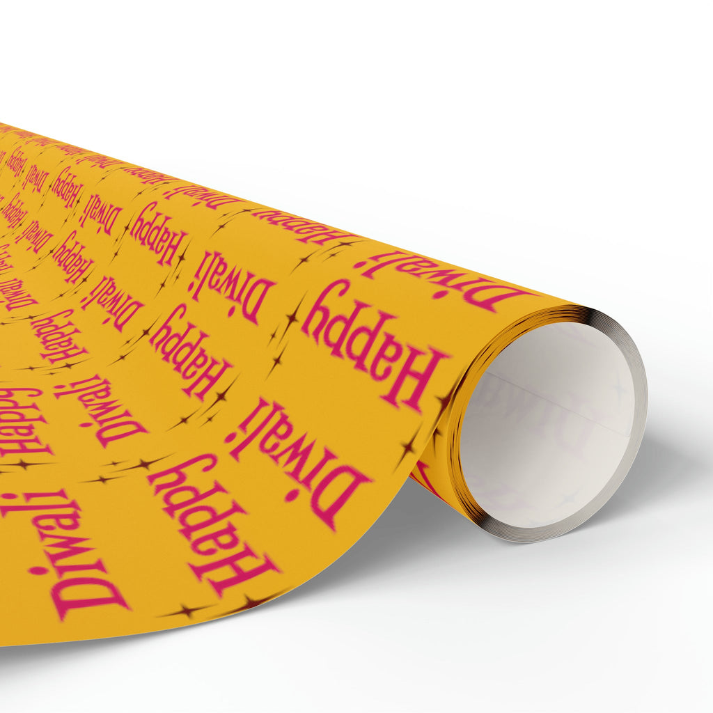 Happy Diwali Starburst Atomic Mid Century Retro Style Holiday Gift Wrap Paper - Glossy Or Matte
