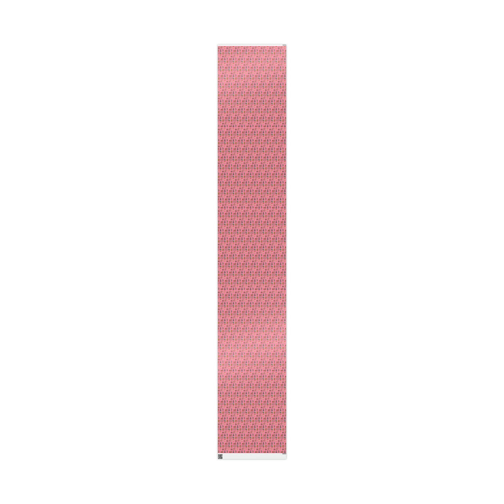 Merry Christmas To You Christmas Candy Pink Mid Century Retro Christmas Print Holiday Gift Wrap Paper - Glossy Or Matte
