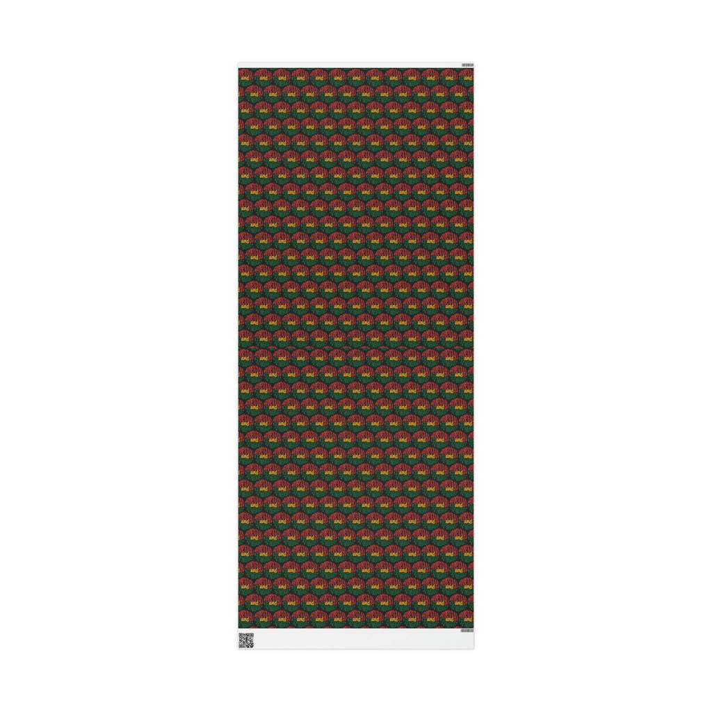 Merry And Bright Black Christmas Print Holiday Gift Wrap Paper - Glossy Or Matte