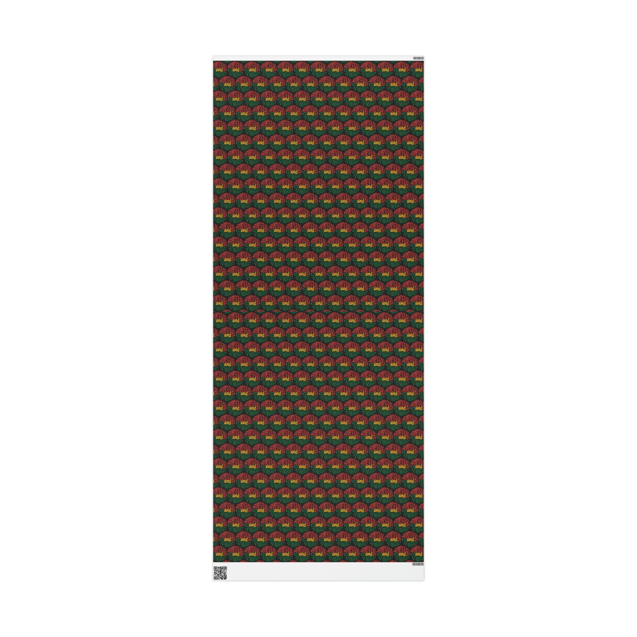 Merry And Bright Black Christmas Print Holiday Gift Wrap Paper - Glossy Or Matte