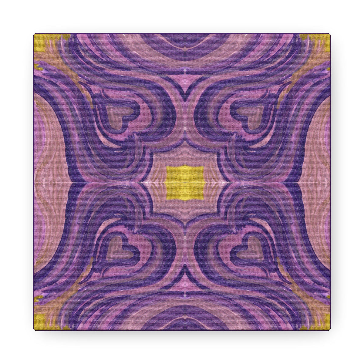 Purple Love Frequency Mosaic Caden Caraco Canvas Gallery Wrap