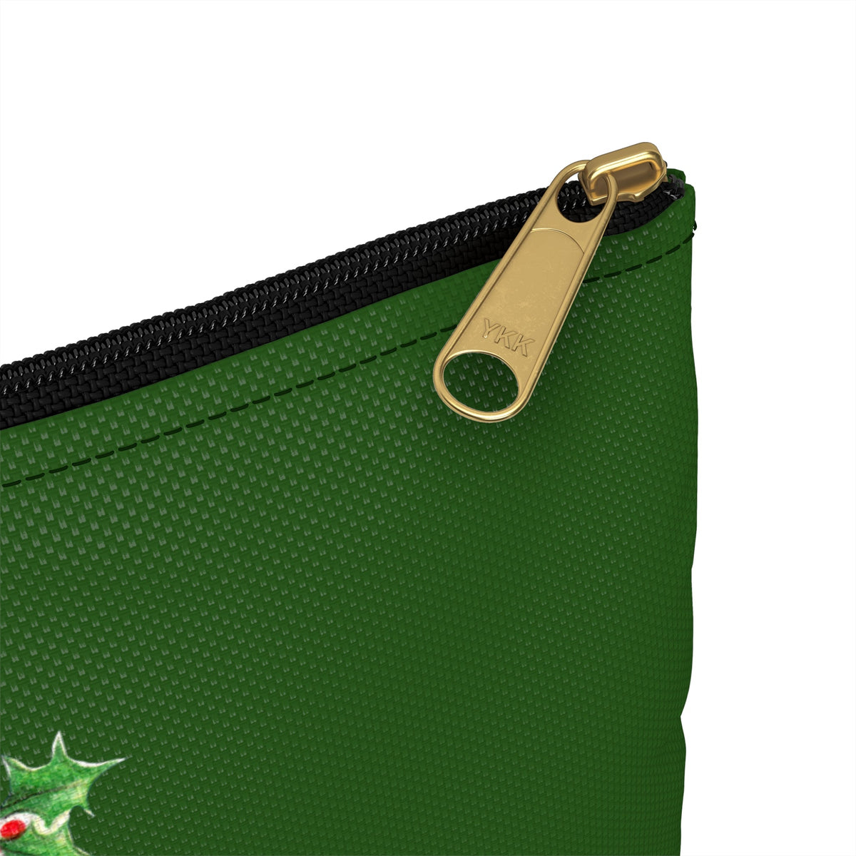 Santa Checking His List On Telephone Mid Century Retro Christmas Print Accessory Polyester Pouch Travel Bag