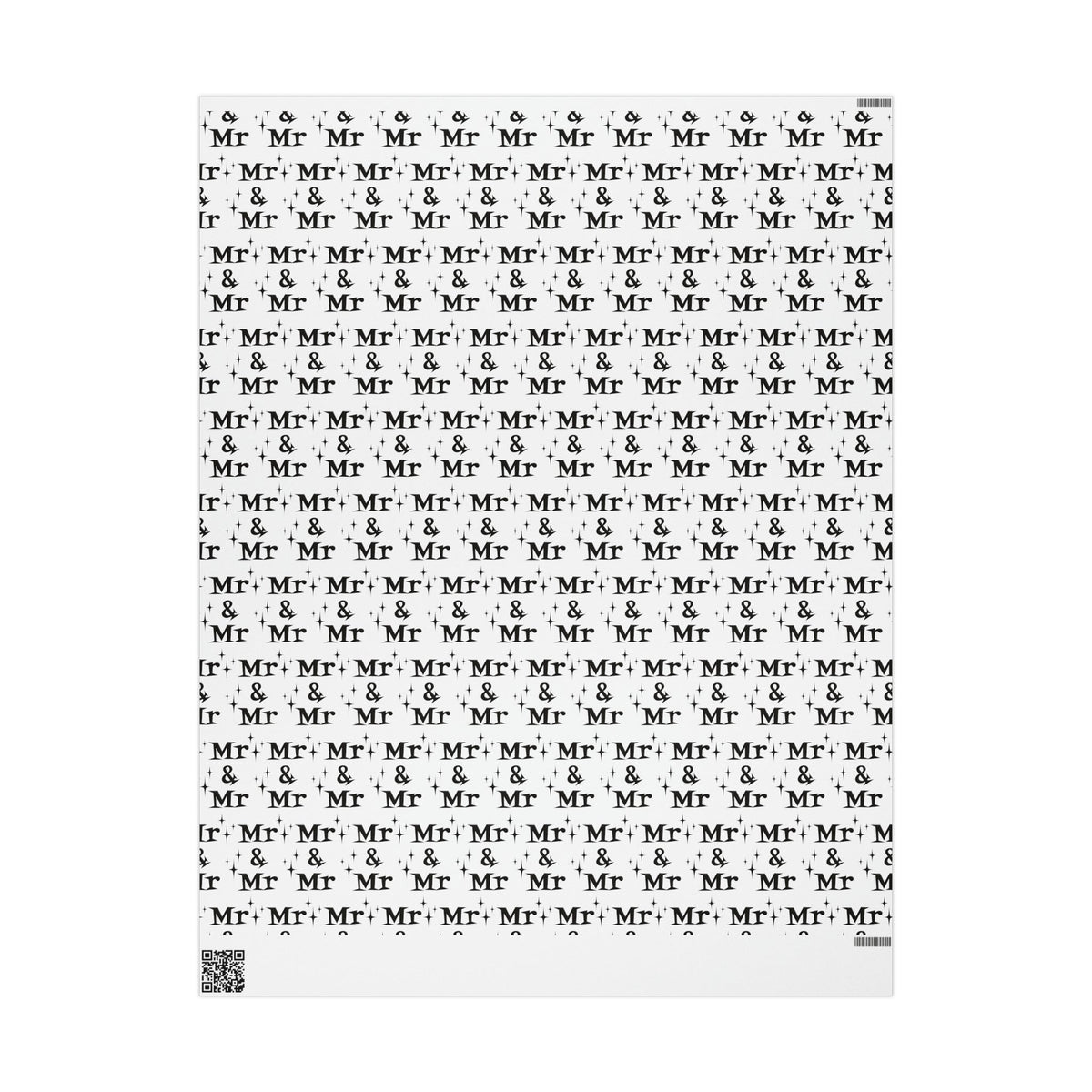 Mr. And Mr. Atomic Mid Century Retro Style Wedding Holiday Gift Wrap Paper - Glossy Or Matte