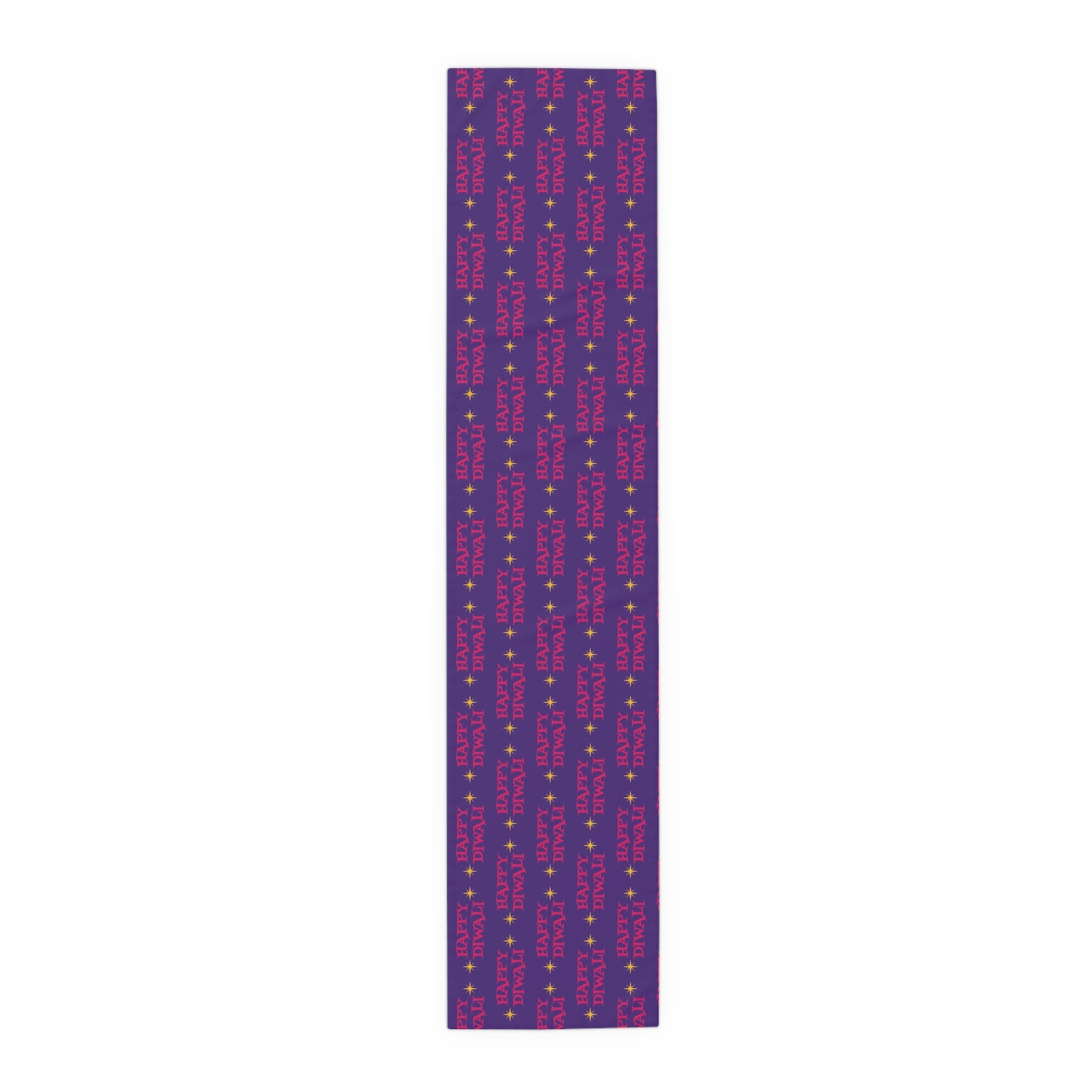 Happy Diwali Atomic Mid Century Retro Style Holiday Table Runner - Cotton Or Polyester