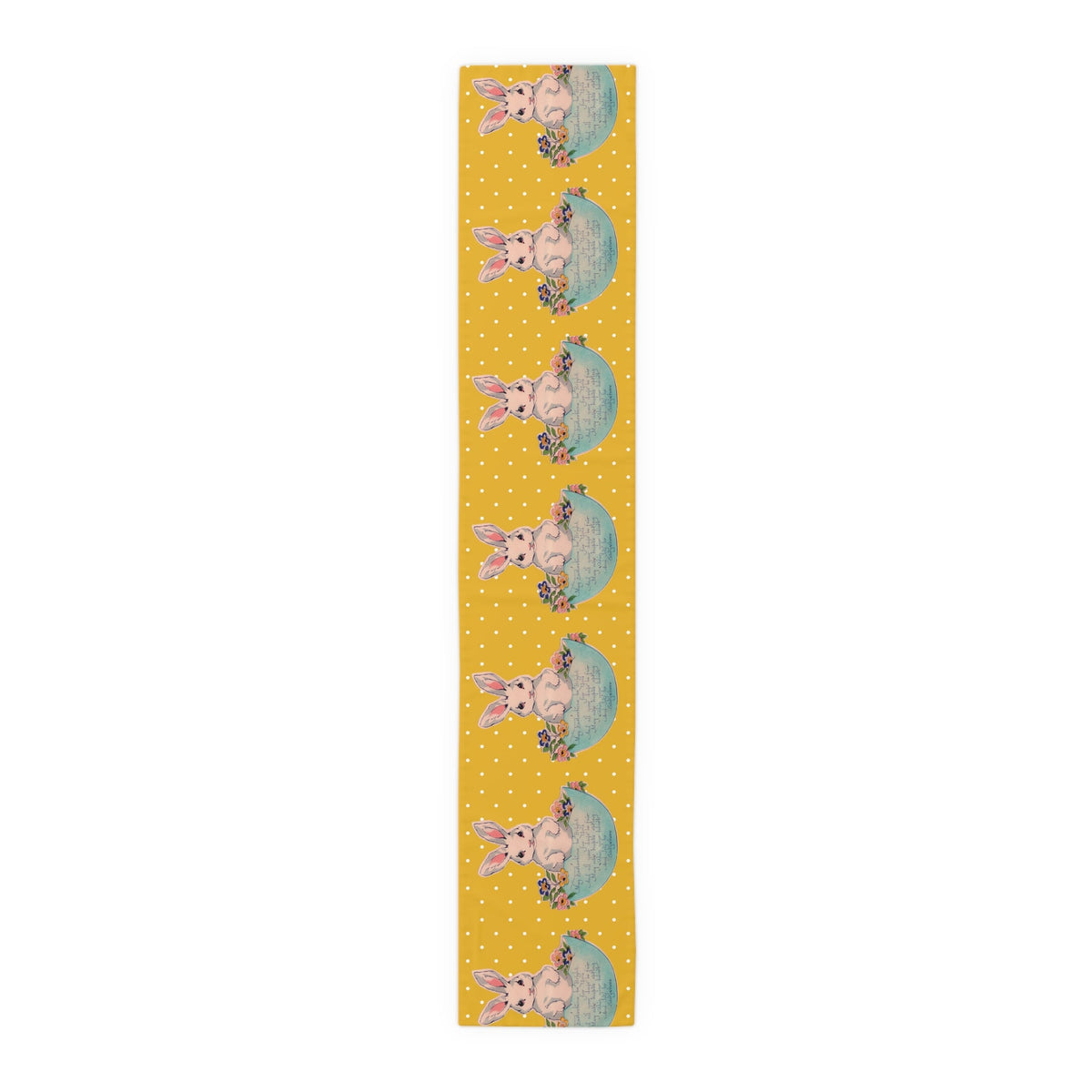 Easter Table Runner Vintage Easter Bunny Spring Poem