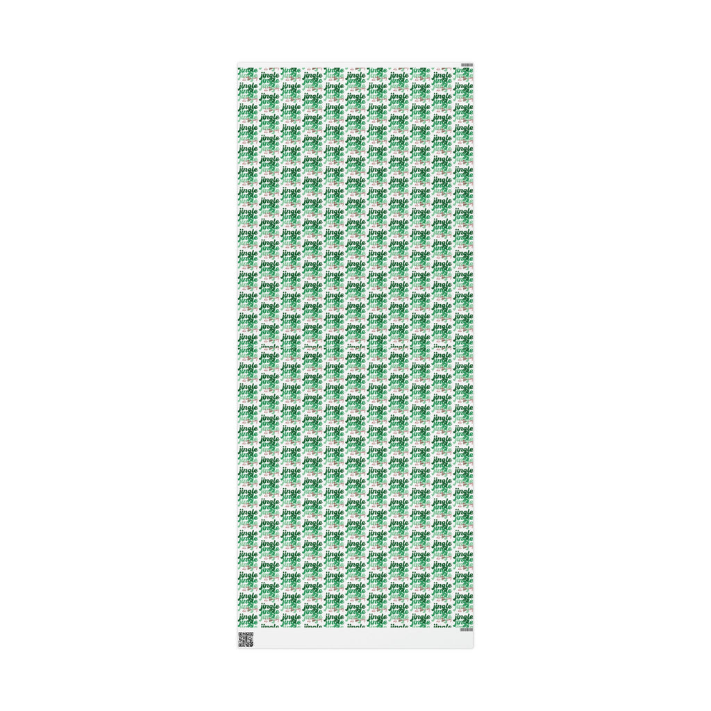 Jingle Jingle Jingle All The Way Retro Style Christmas Print Holiday Gift Wrap Paper - Glossy Or Matte