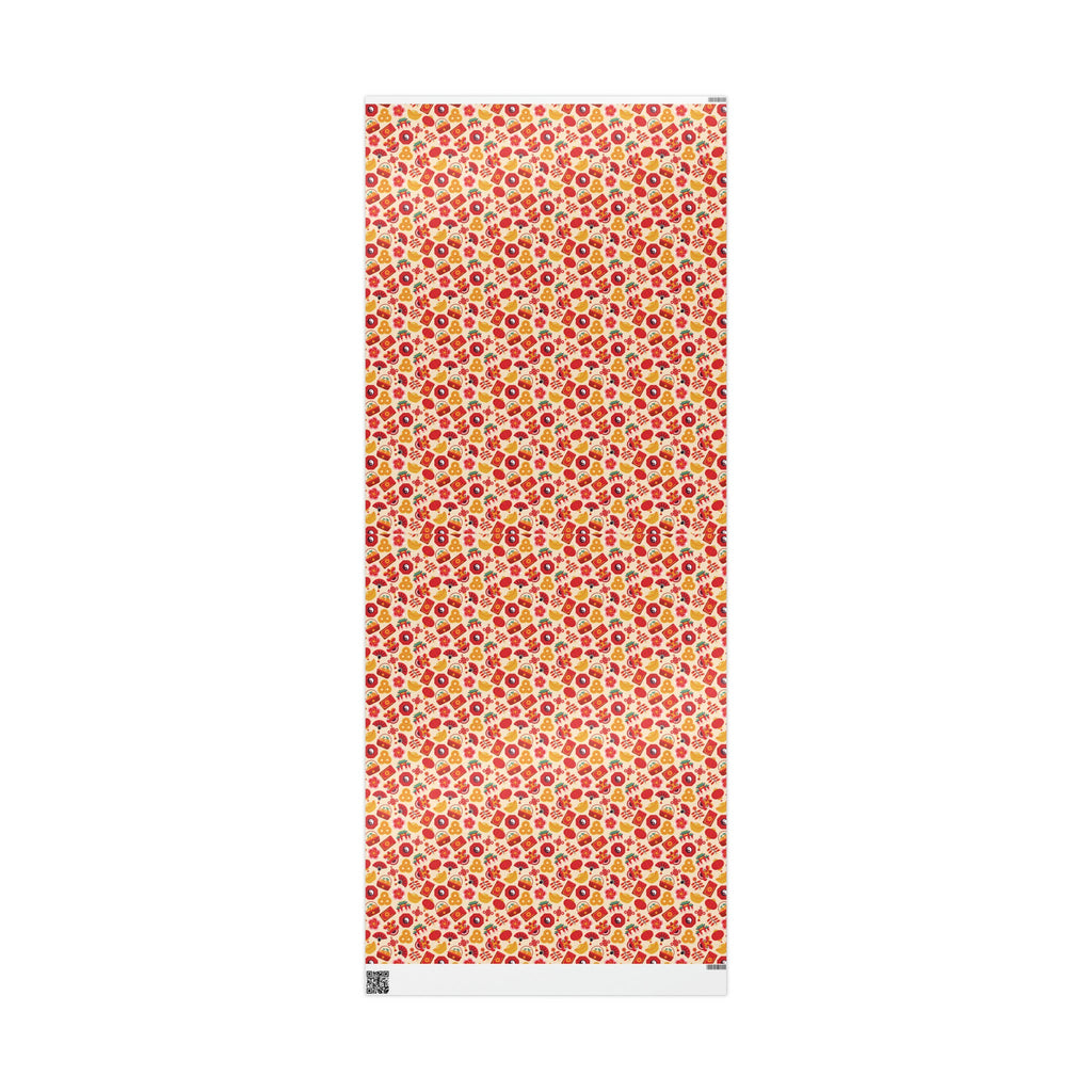 Lunar New Year Of The Dragon Spring Festival Holiday Gift Wrap Paper - Glossy Or Matte