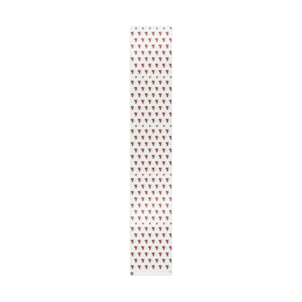 Merry Christmas Diverse Black Santa Gold Stars Retro Holiday Gift Wrap Paper - Glossy Or Matte