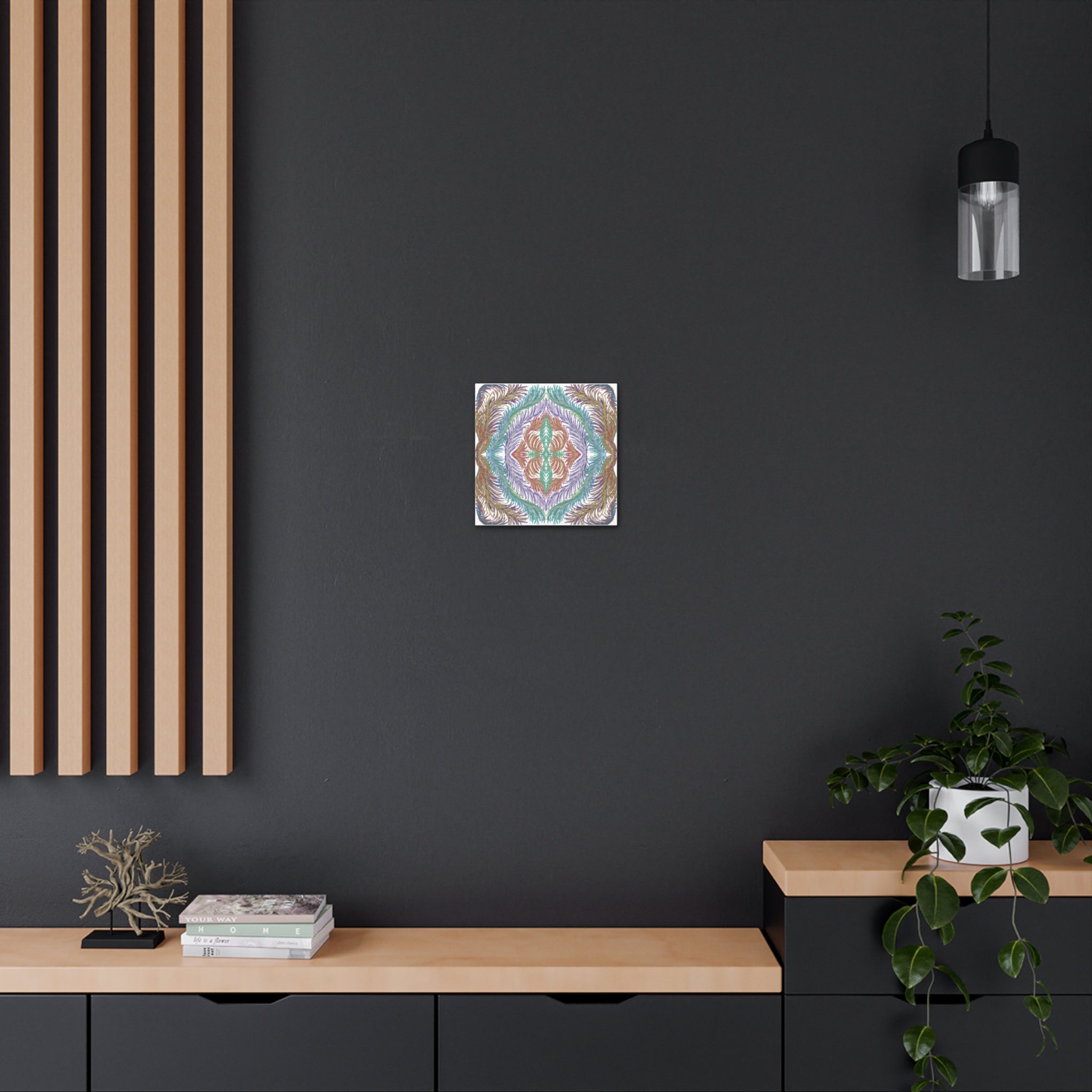 Space Feathers Variation 3 Caden Caraco Canvas Gallery Wrap