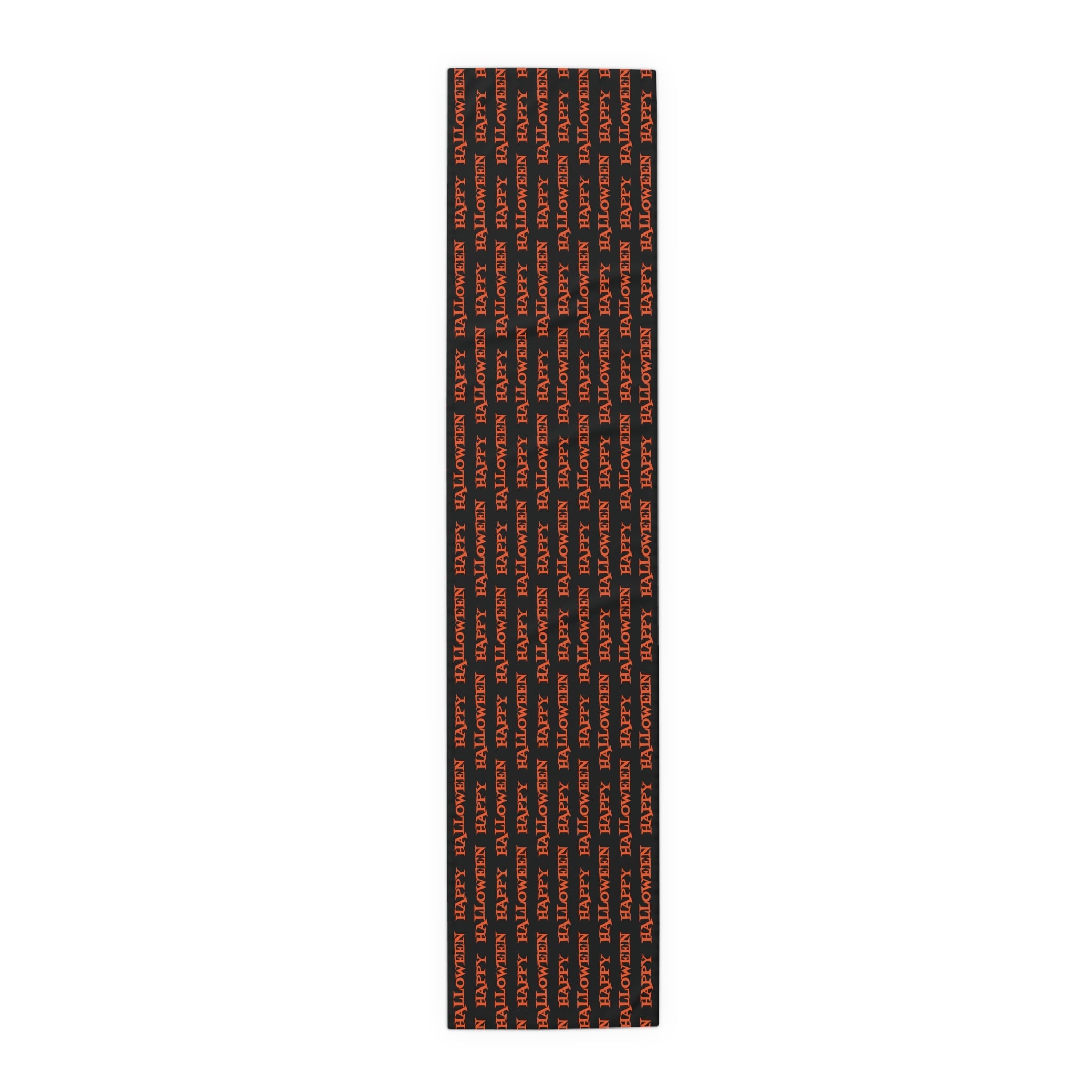 Happy Halloween Atomic Mid Century Retro Style Fall Autumn Halloween Decor Cotton Poly Table Runner