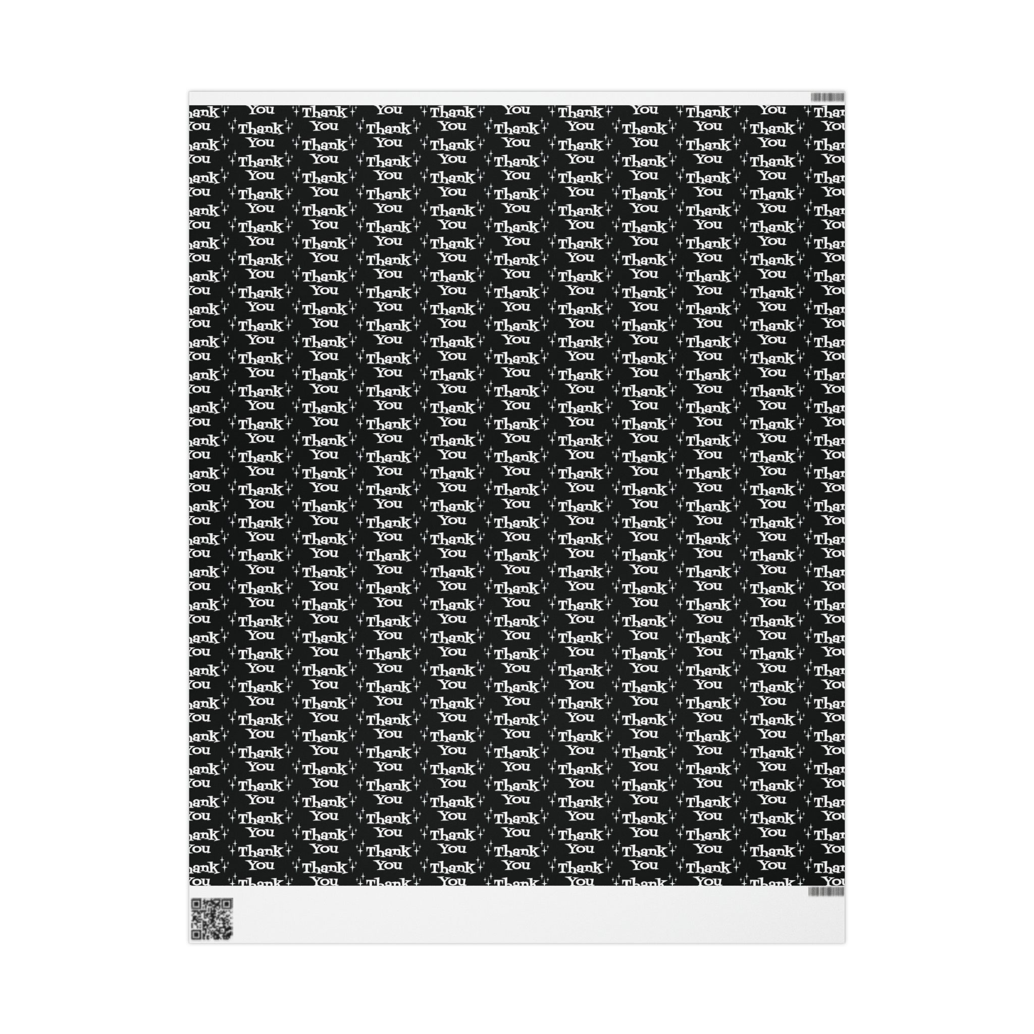 Thank You Starburst Atomic Retro Style Gift Wrap Paper - Glossy Or Matte