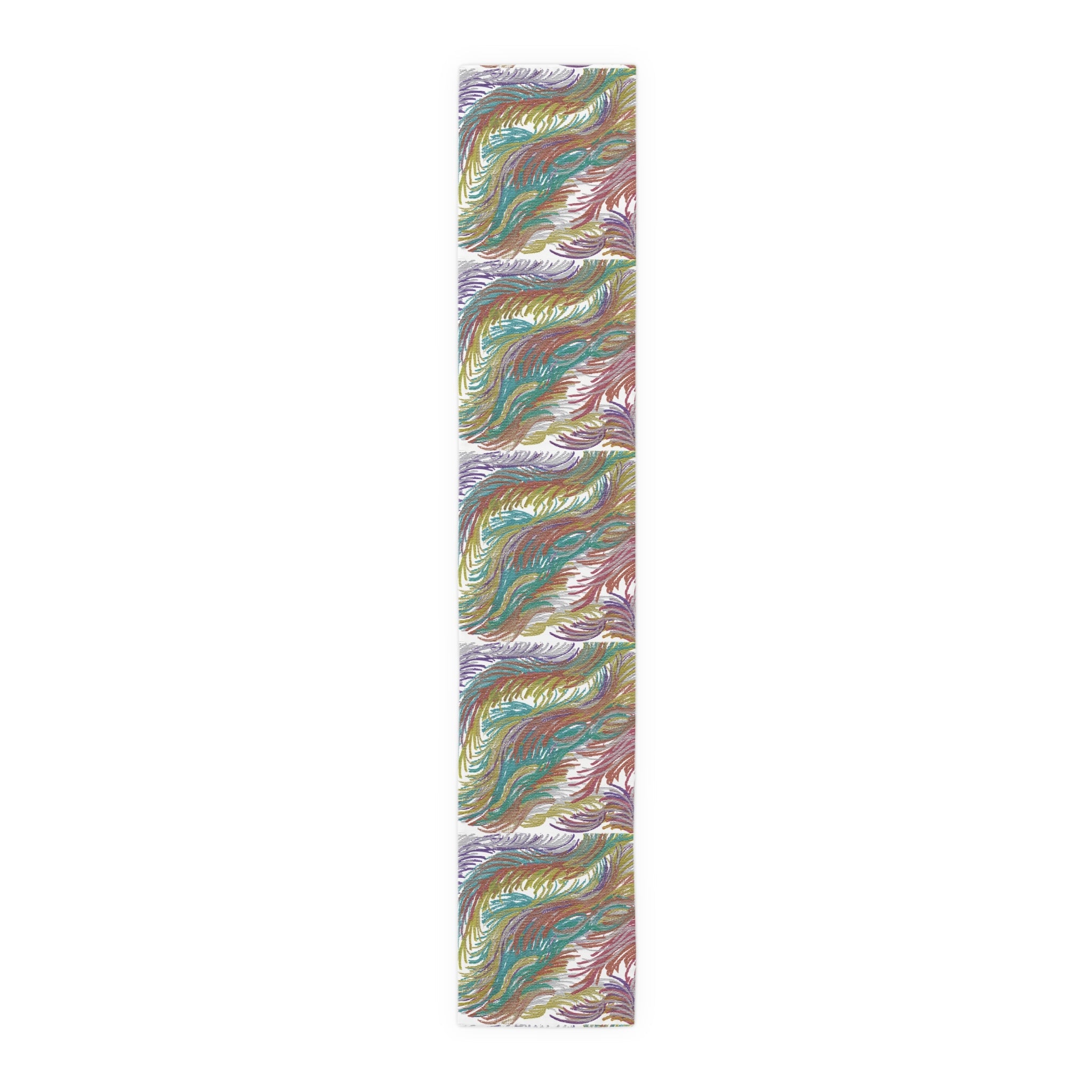 Space Feathers Caden Caraco Modern Art Decor Cotton Poly Table Runner