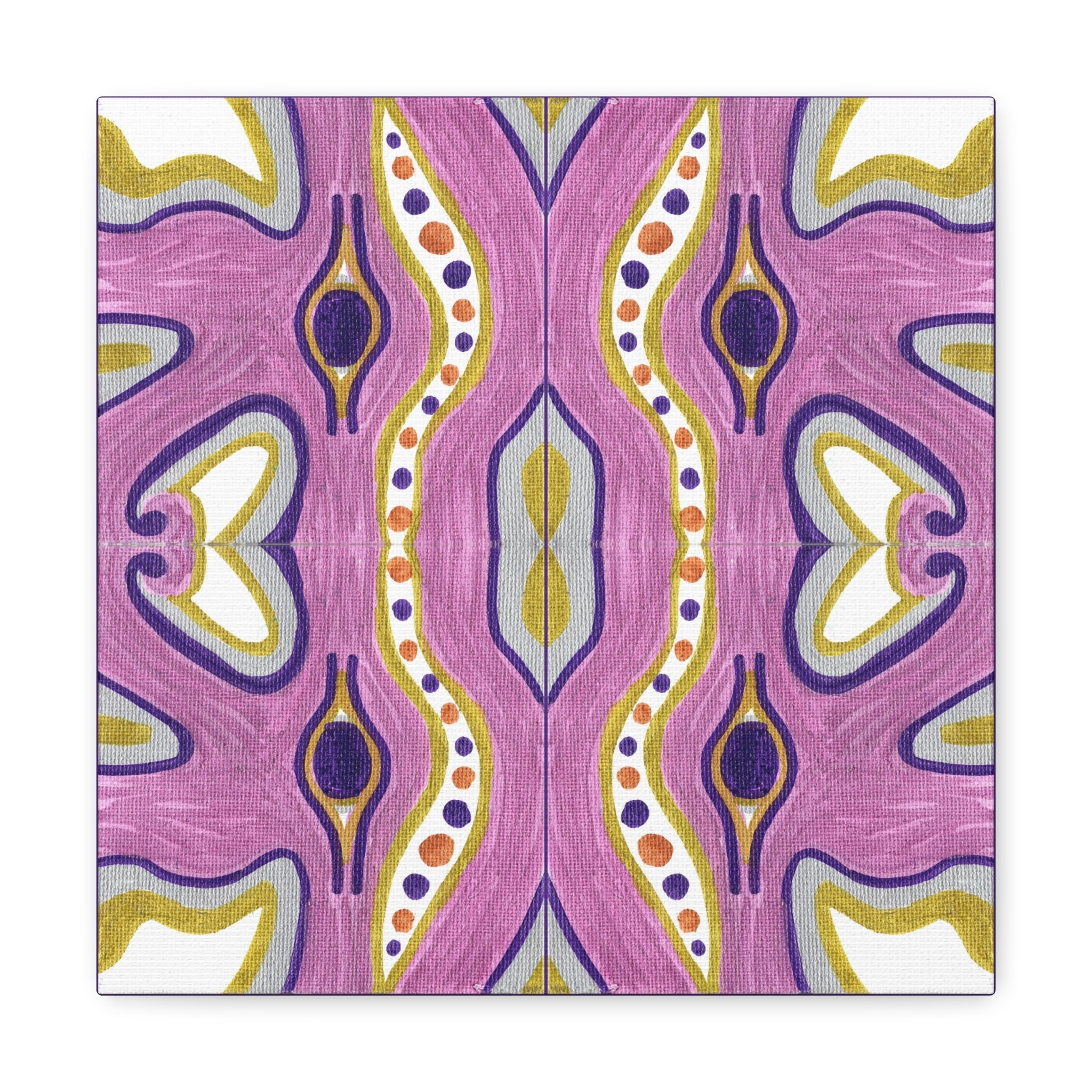 Purple E Mosiac Caden Caraco Canvas Gallery Wrap