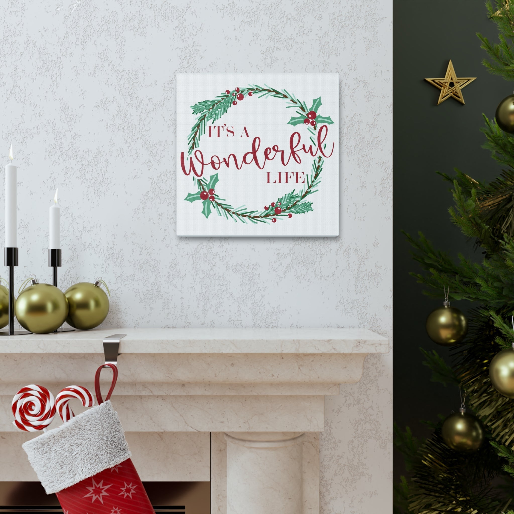 It's A Wonderfull Life Retro Style Canvas Gallery Wraps