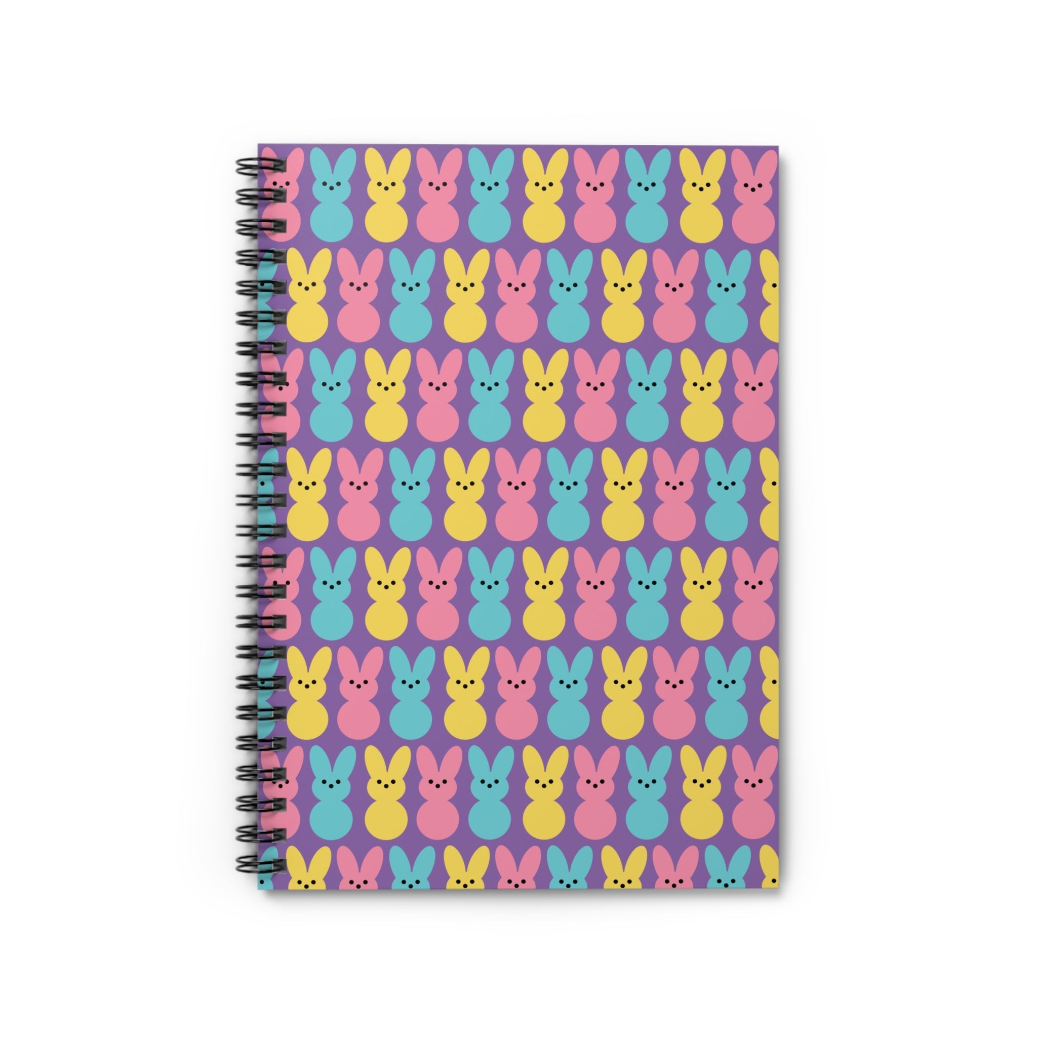 Pastel Marshmallow Bunnies Spring Easter Spiral Journal Notebook