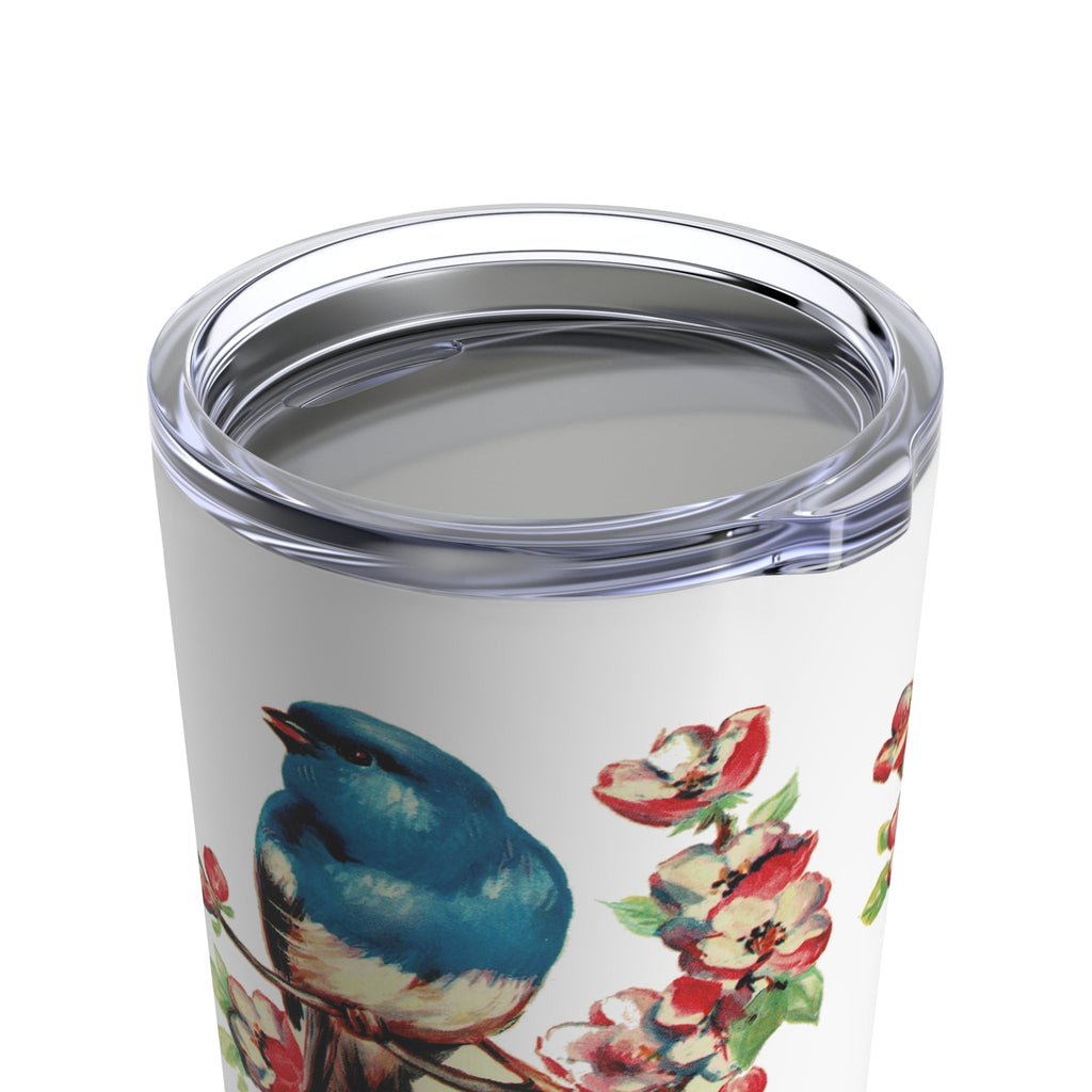 Retro Bluebirds Springs Stainless Steel Tumbler 20oz