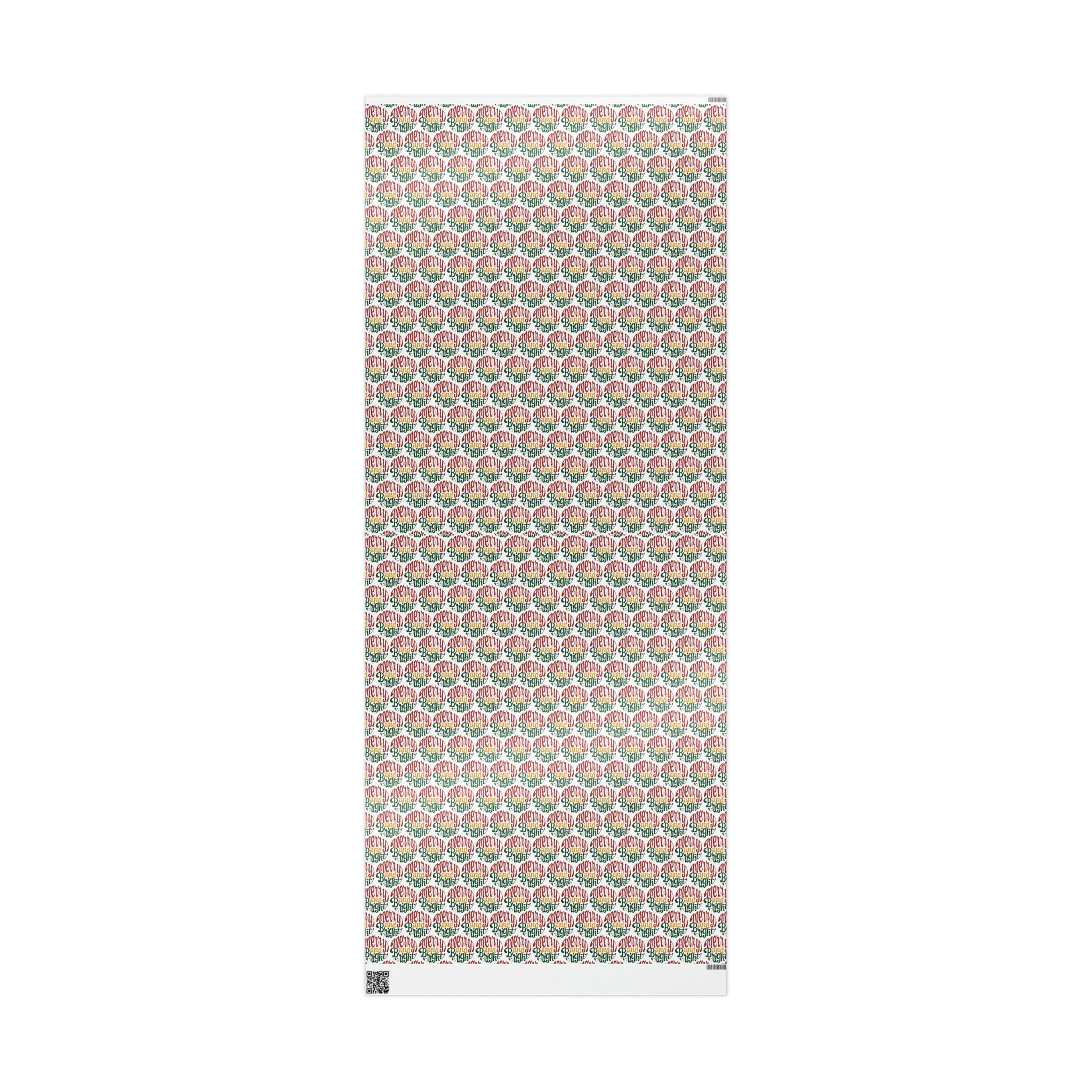 Merry And Bright Christmas Print Holiday Gift Wrap Paper - Glossy Or Matte