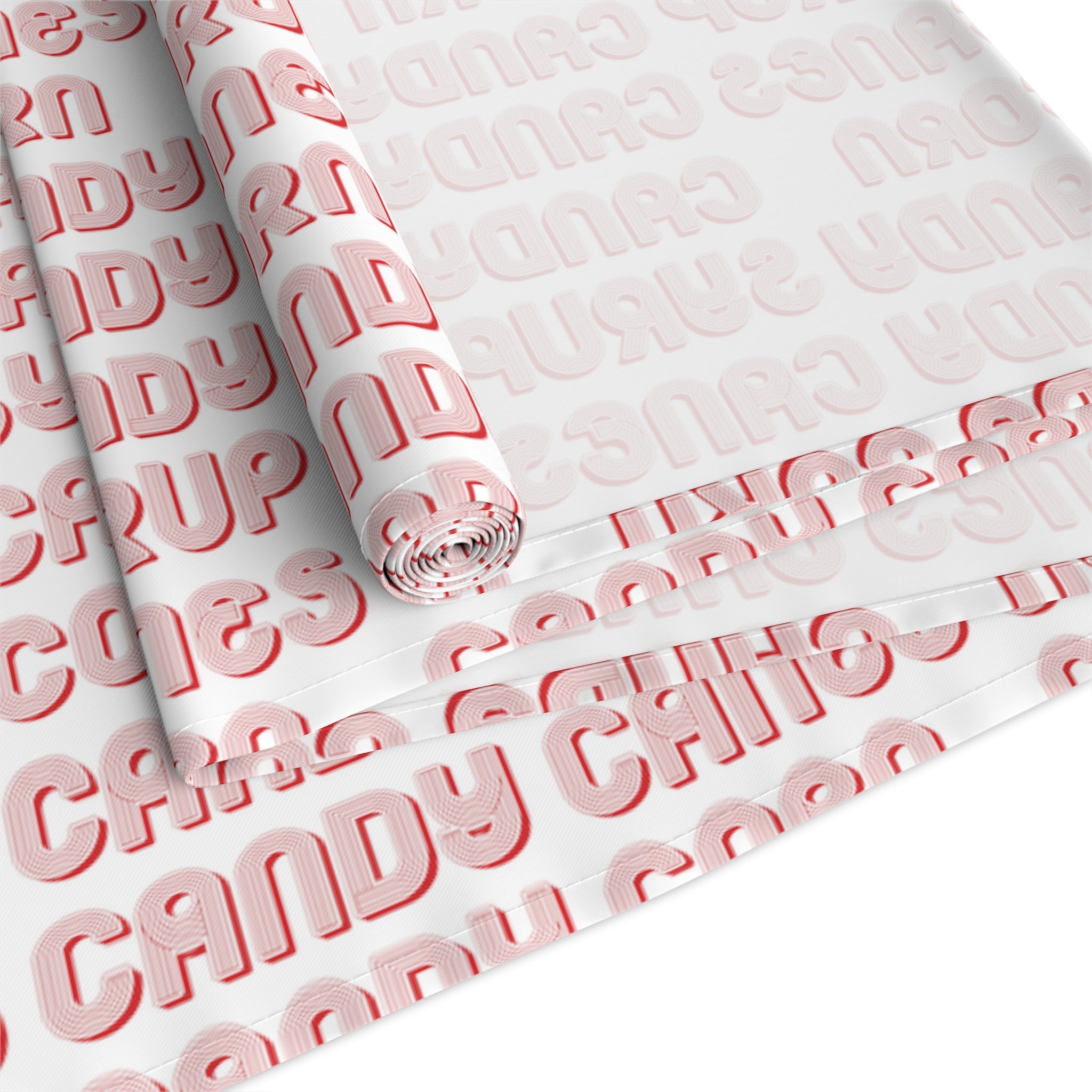 The Four Elf Food Groups Candy Candy Canes Candy Corn Syrup Christmas Holiday Party Decor Cotton Poly Table Runner - Elf Inspired