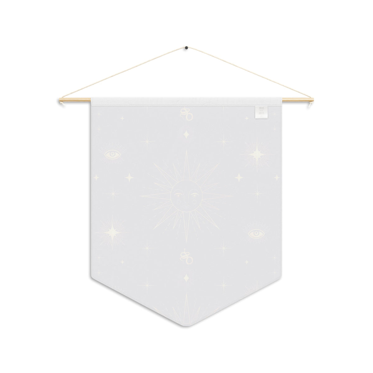 Celestial Gold Sun Stars Purple Decor Print Wall Hanging Banner Flag