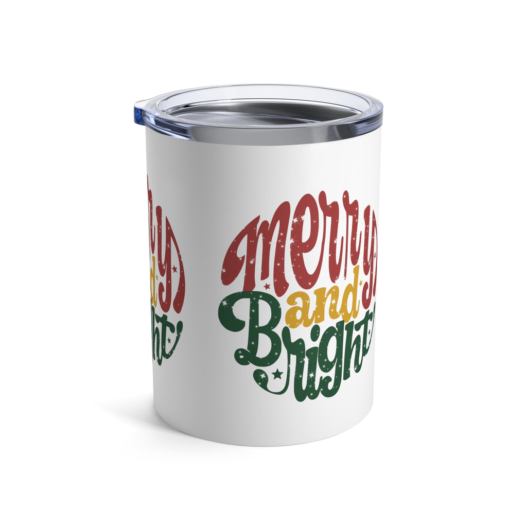 Merry And Bright Christmas Stainless Steel Tumbler 10oz