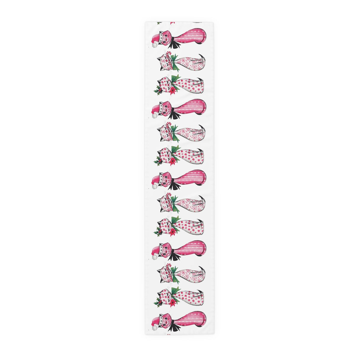 Christmas Cats Retro Style Table Runner