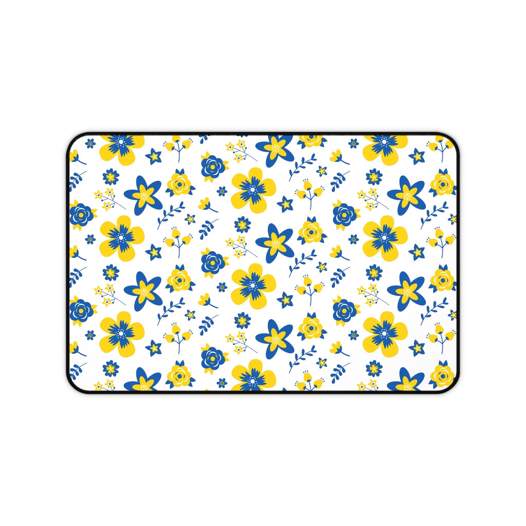 Ukranian Country Flowers Floral Desk Mat - 3 size options
