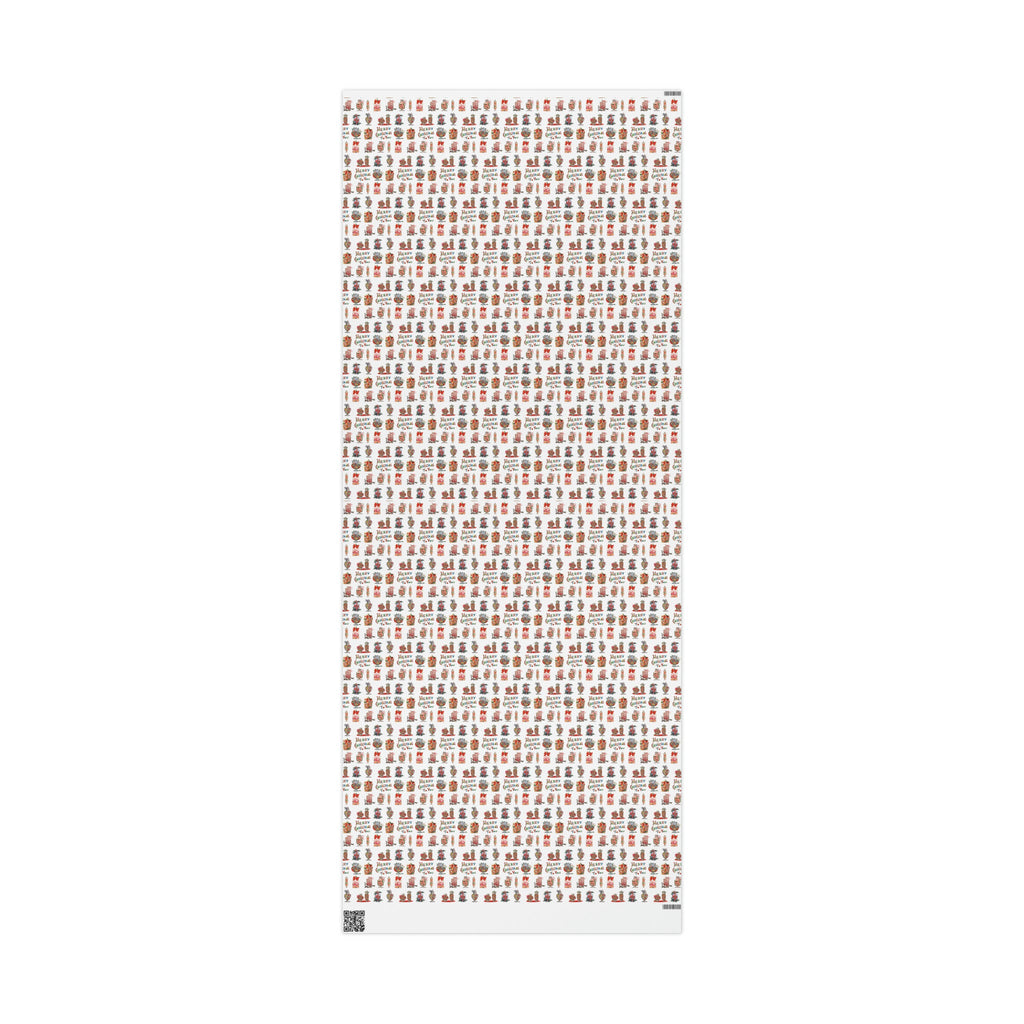 Merry Christmas To You Christmas Candy Mid Century Retro Christmas Print Holiday Gift Wrap Paper - Glossy Or Matte