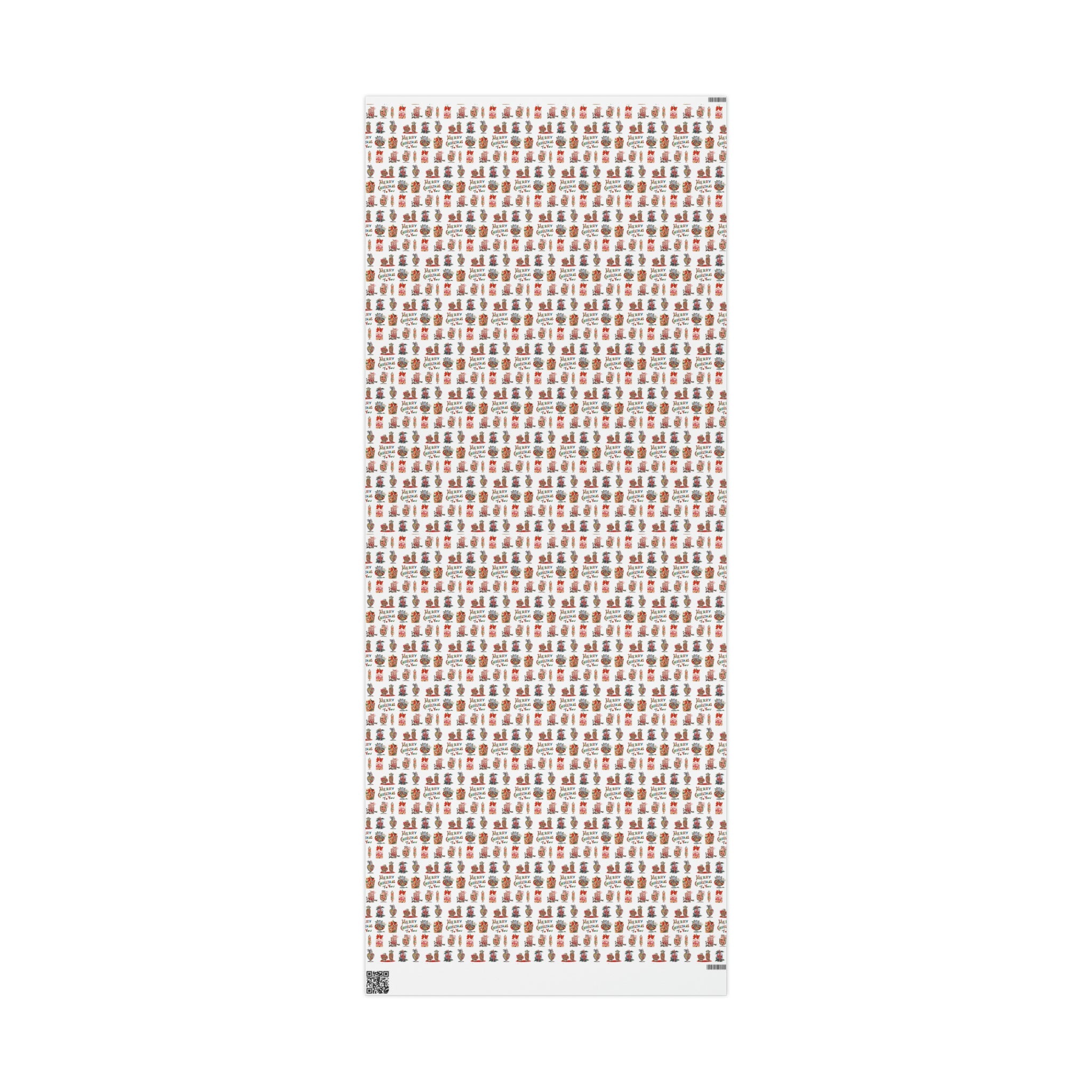 Merry Christmas To You Christmas Candy Mid Century Retro Christmas Print Holiday Gift Wrap Paper - Glossy Or Matte