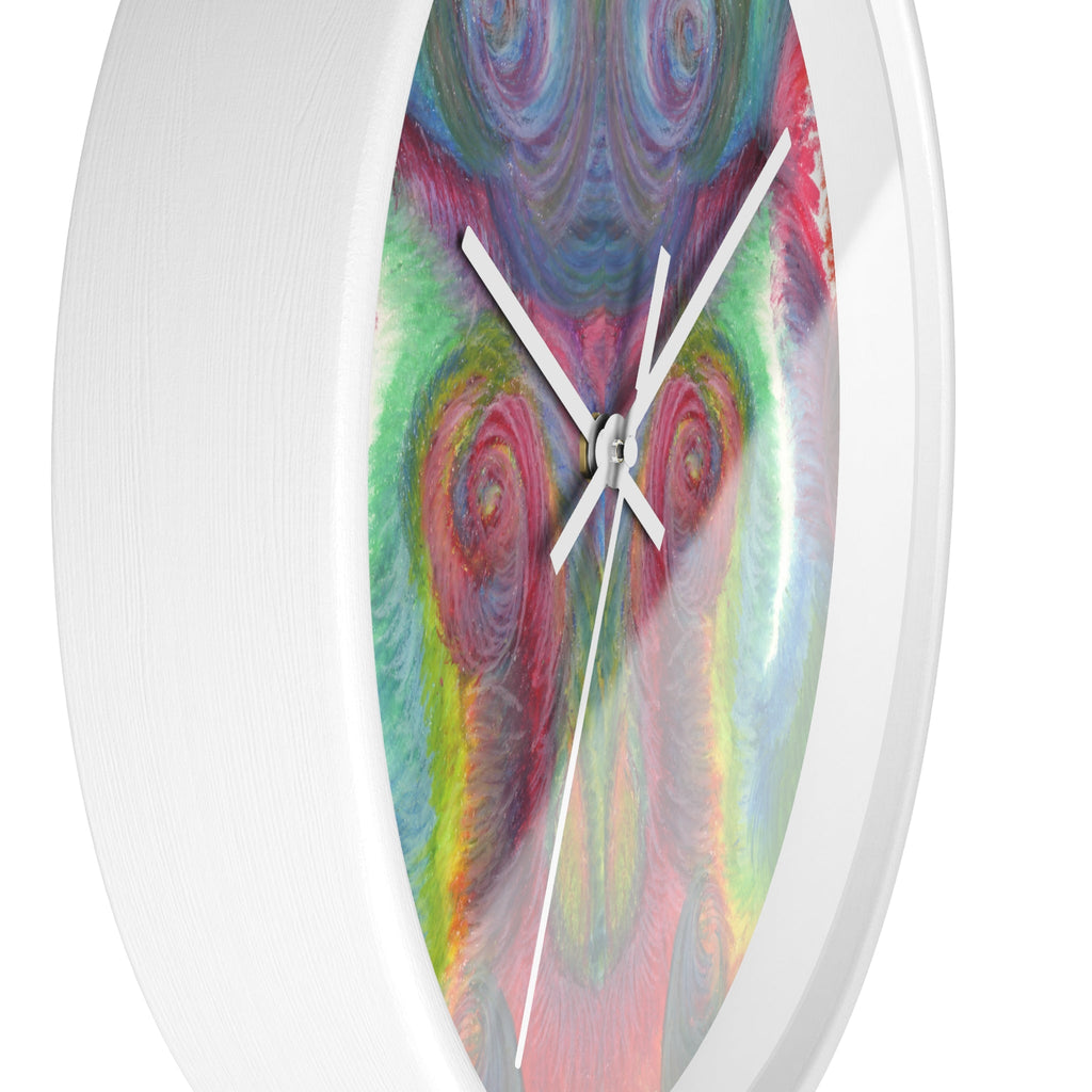 Celestial Friend Caden Caraco White Wooden Silent Wall Clock