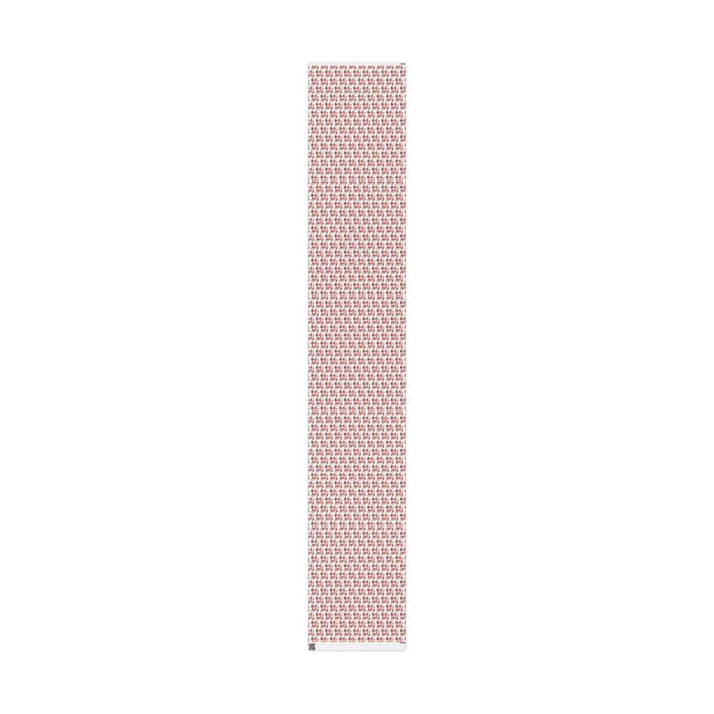 Holly Jolly Season Retro Style Christmas Print Holiday Gift Wrap Paper - Glossy Or Matte