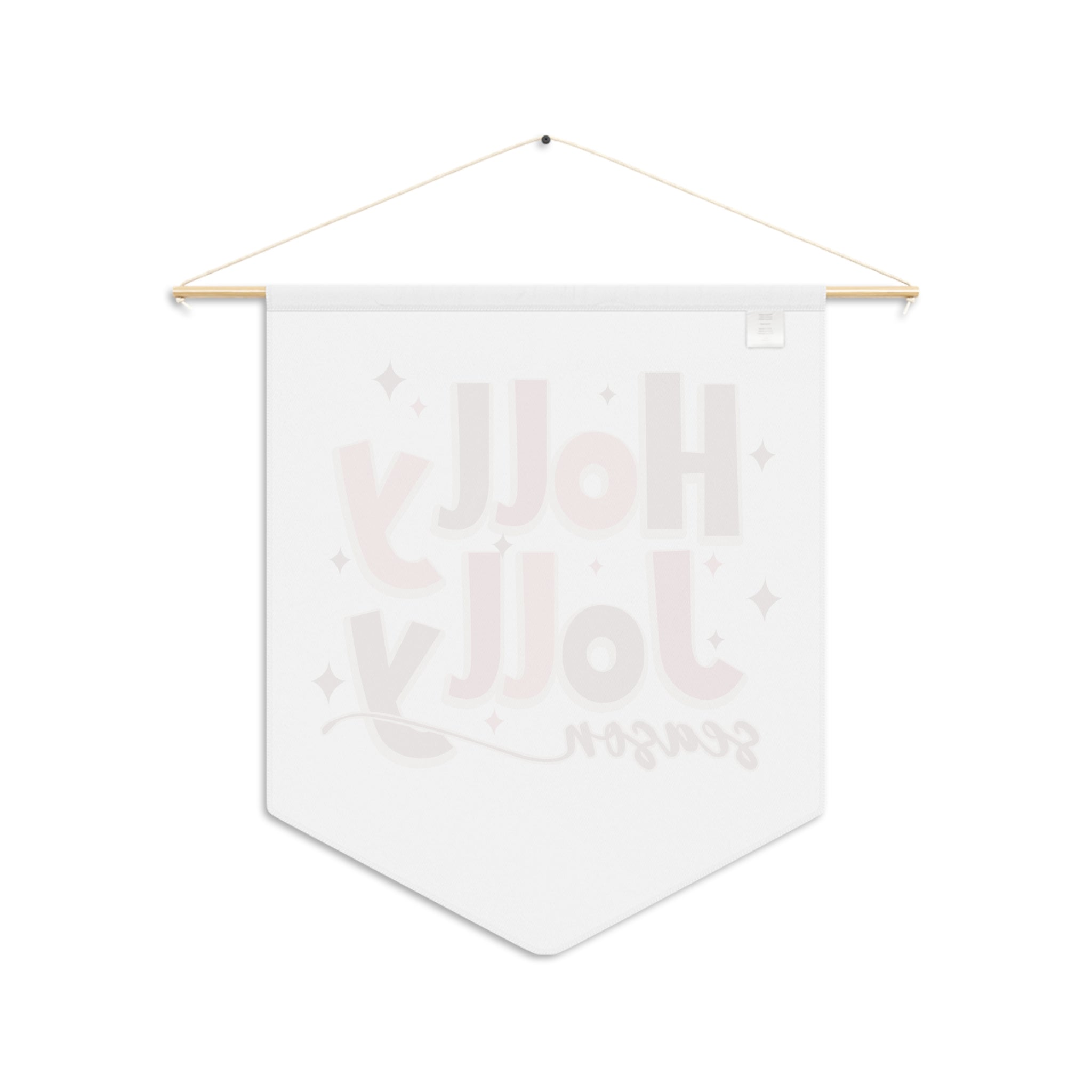 Holly Jolly Season Christmas Print Wall Hanging Banner Flag