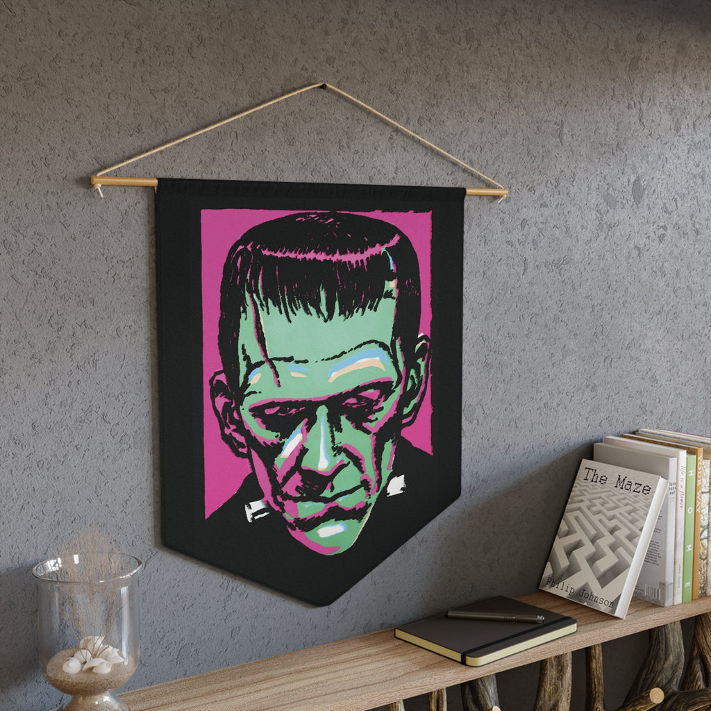 Retro Frankenstein Monster Gothic Print Pennant Banner Flag
