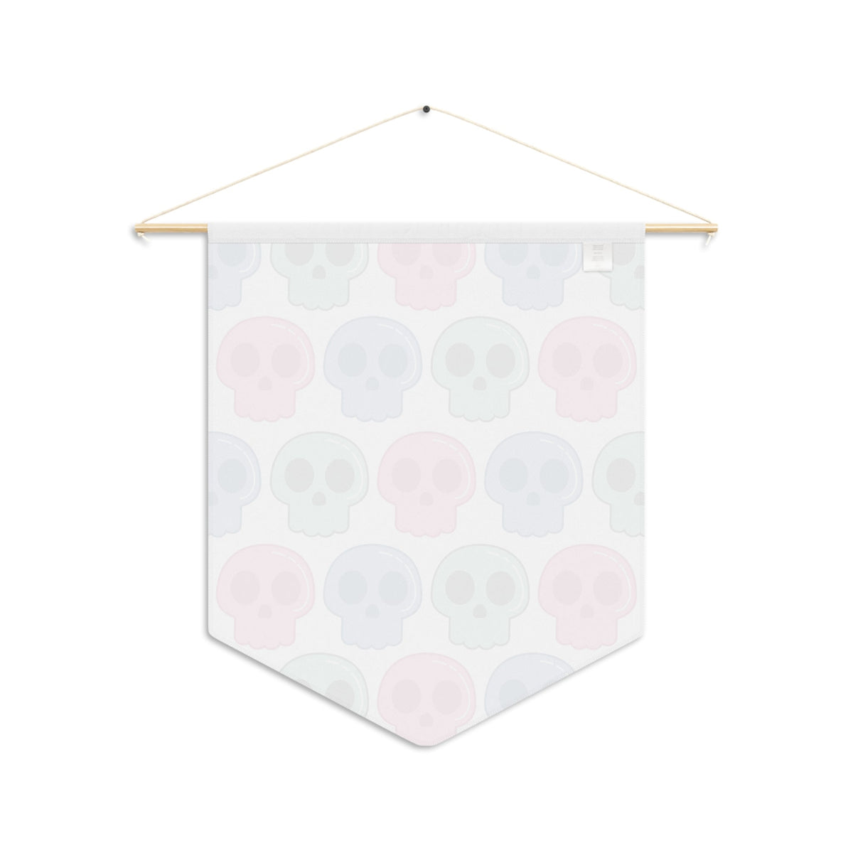 Pastel Goth Skulls Print Cute Halloween Pennant Banner Wall Hanging