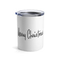 Merry Christmas Black And White Mid Century Retro Christmas Stainless Steel Tumbler 10oz