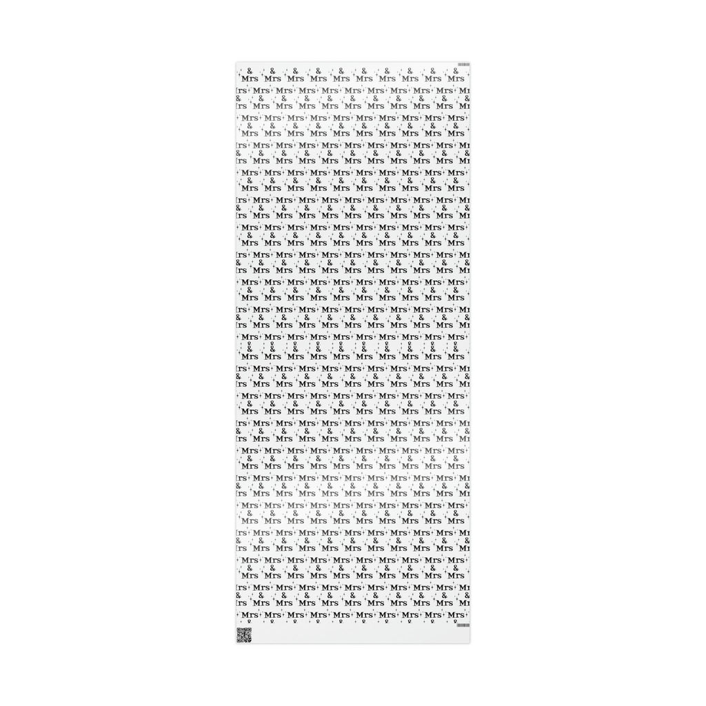 Mrs. And Mrs. Atomic Mid Century Retro Style Wedding Holiday Gift Wrap Paper - Glossy Or Matte