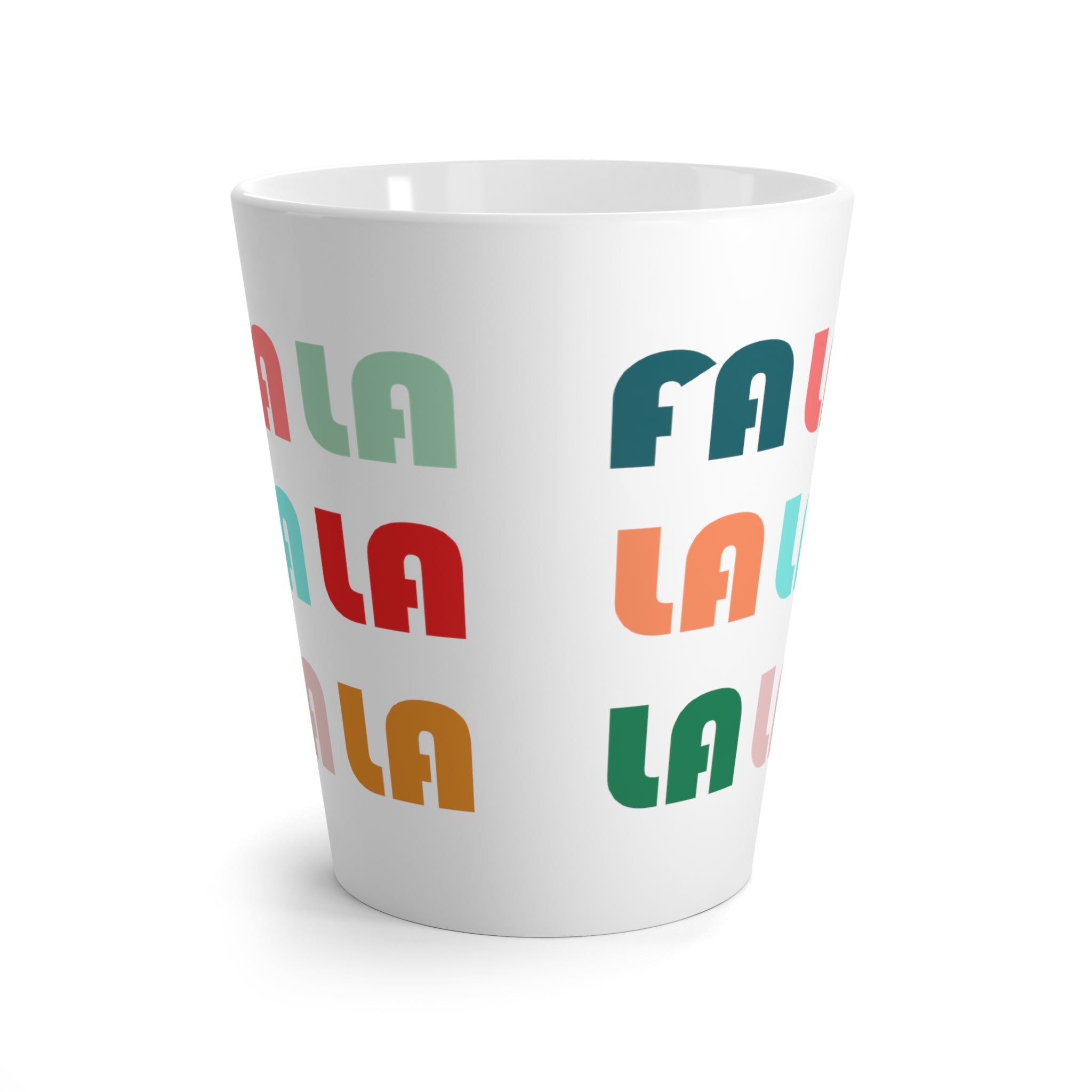 Fa La La La Retro Style Christmas Latte Mug