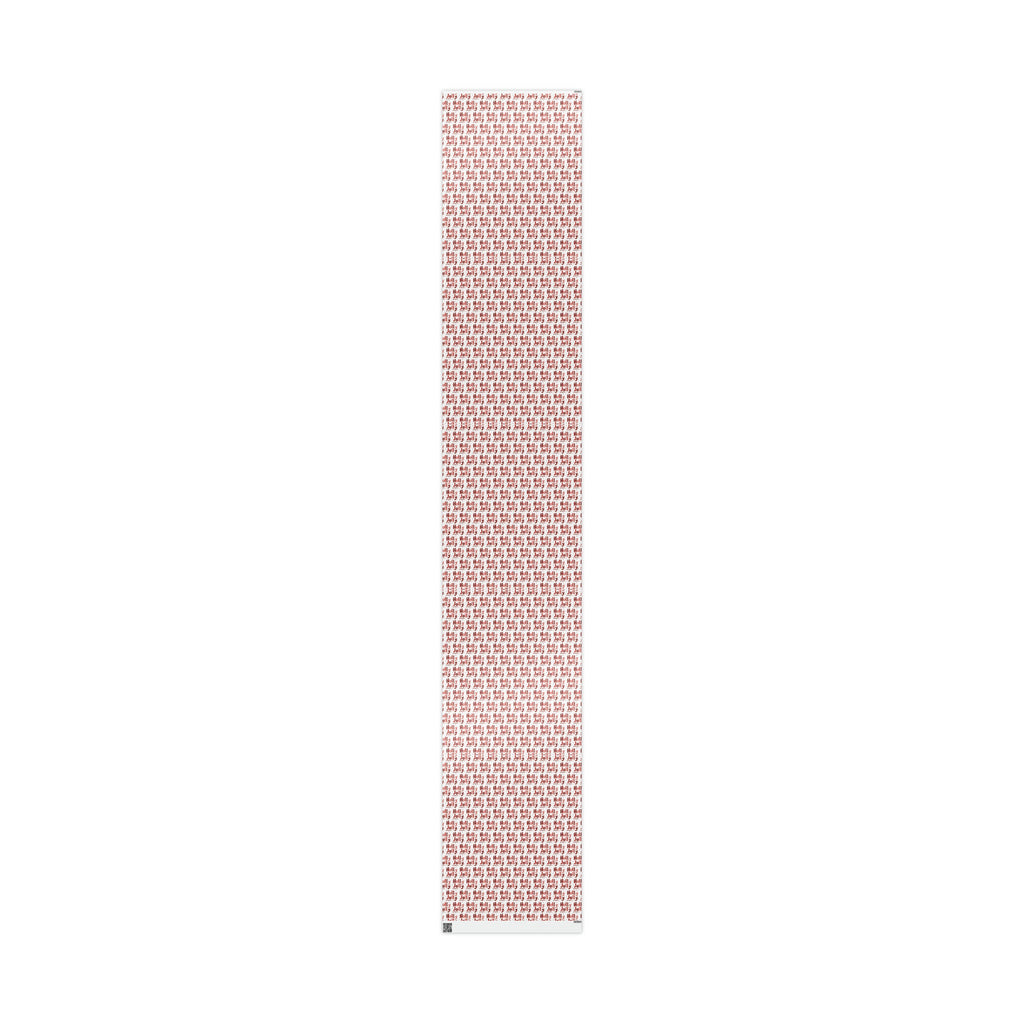Holly Jolly Season Retro Style Christmas Print Holiday Gift Wrap Paper - Glossy Or Matte