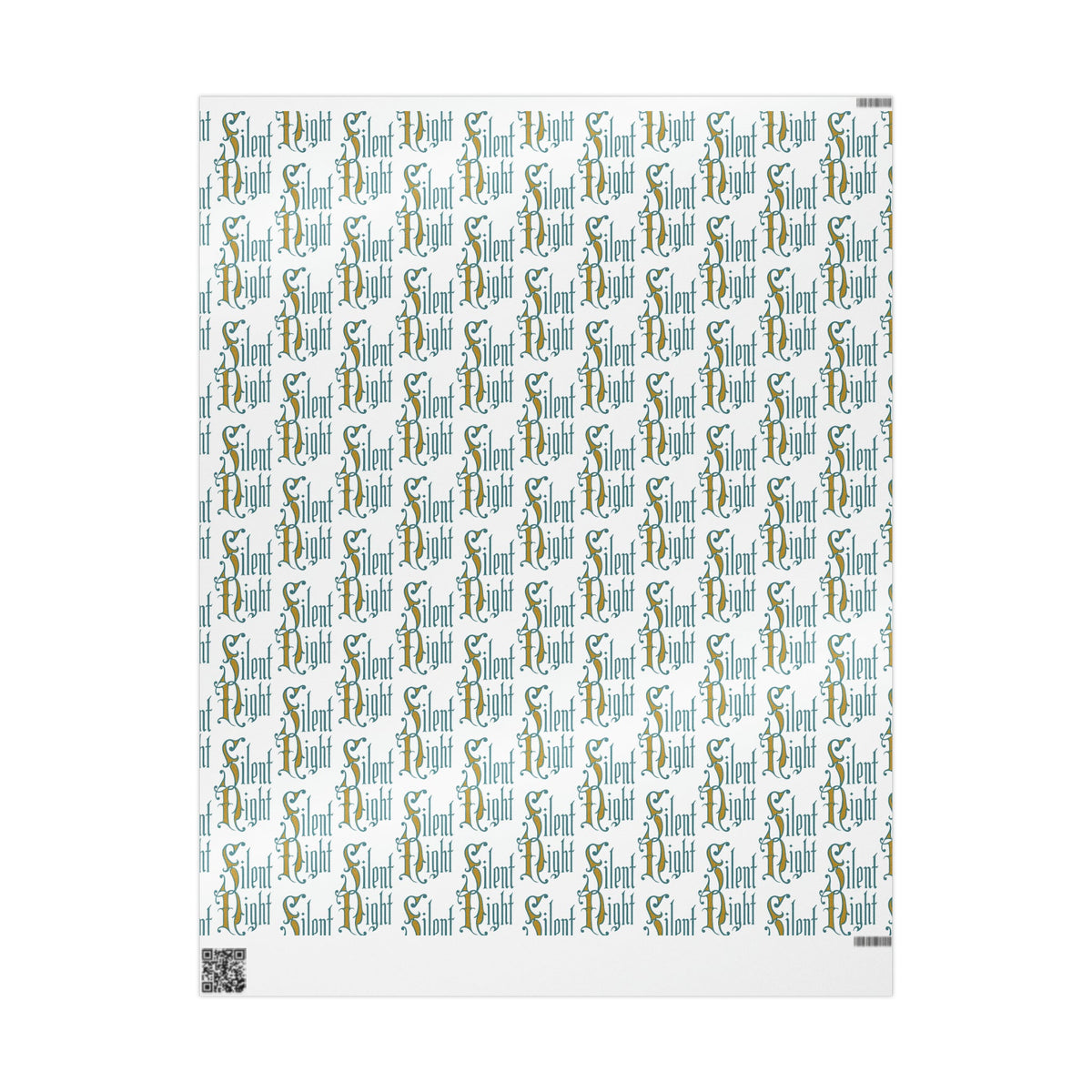 Silent Night Retro Style Christmas Holiday Gift Wrap Paper - Glossy Or Matte