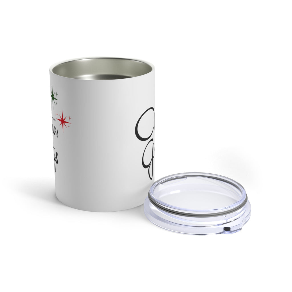 Christmas Greetings Starburst Retro Mid Century Christmas Print Stainless Steel Tumbler 10oz