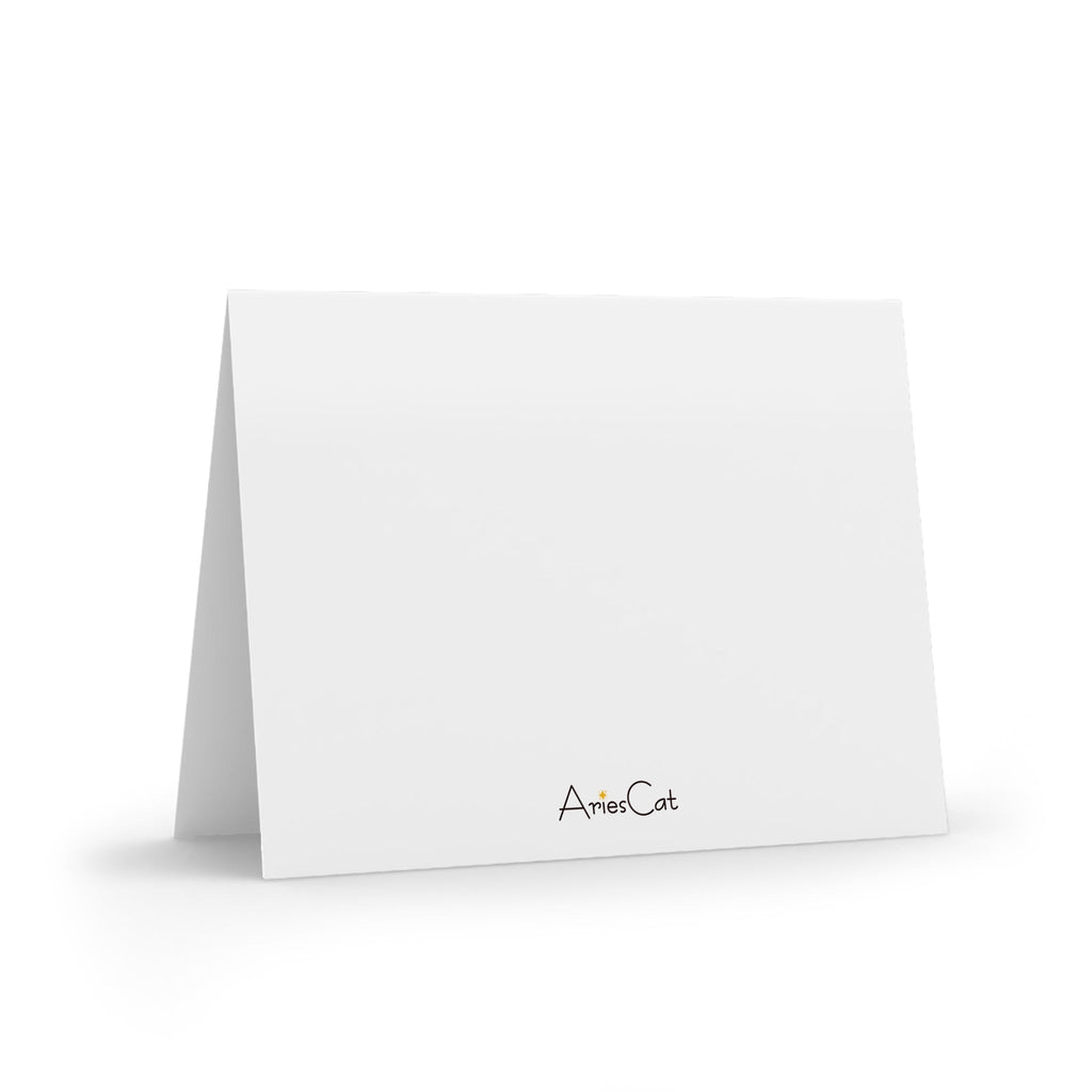Merry And Bright Boho Rainbow Retro Style Christmas Matte Greeting Cards (8, 16, and 24 pcs)