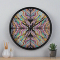 Goddess Vibes Caden Caraco Art Print Mosaic Wooden Black Silent Wall Clock