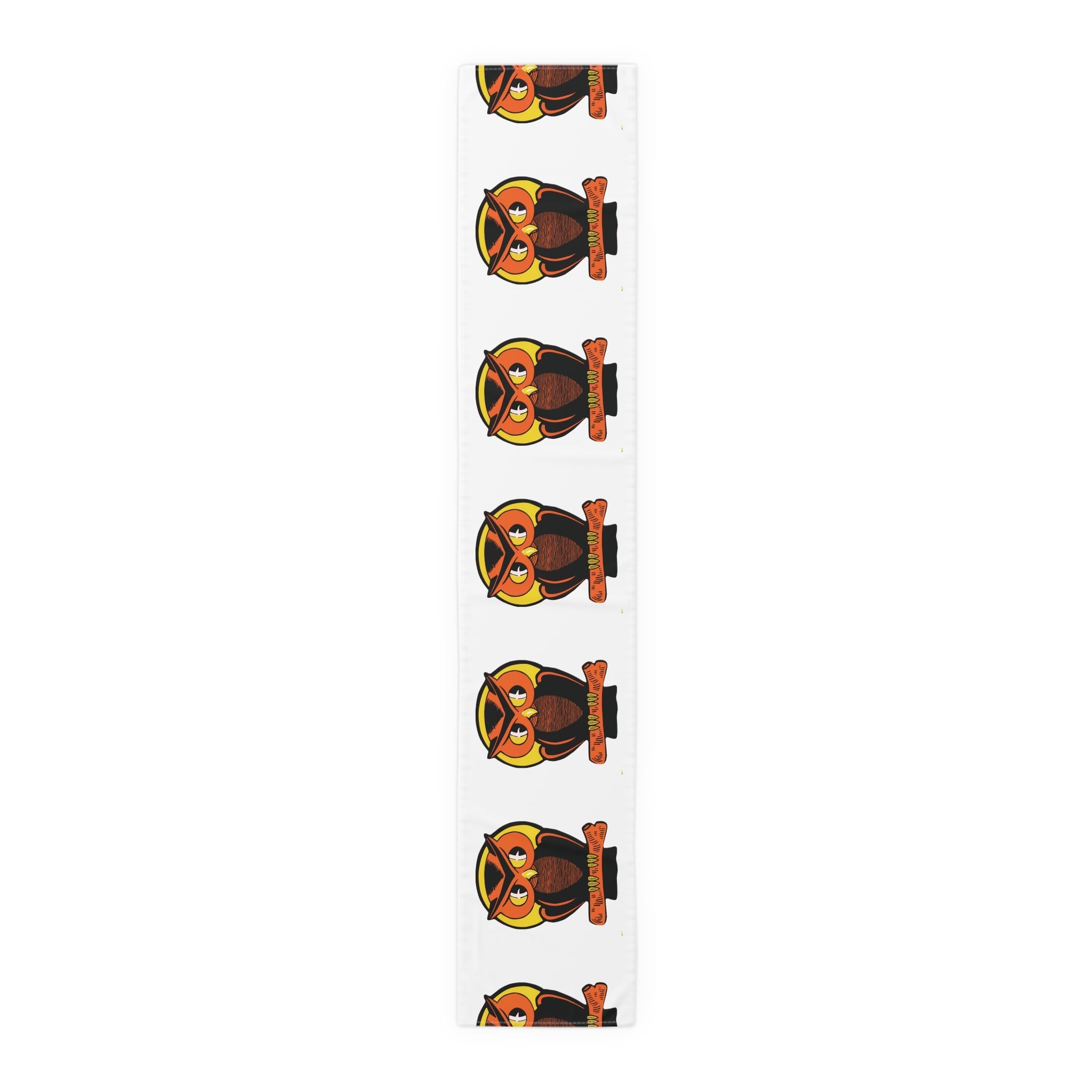 Halloween Owl Retro Halloween Print Decor Cotton Poly Table Runner