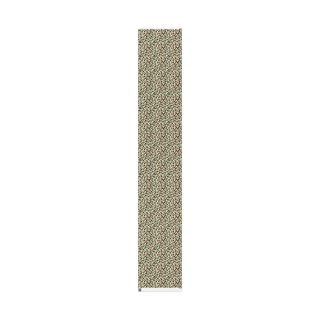 Pinecones With Sprigs Of Pine Cute Winter Christmas Print Holiday Gift Wrap Paper - Glossy Or Matte