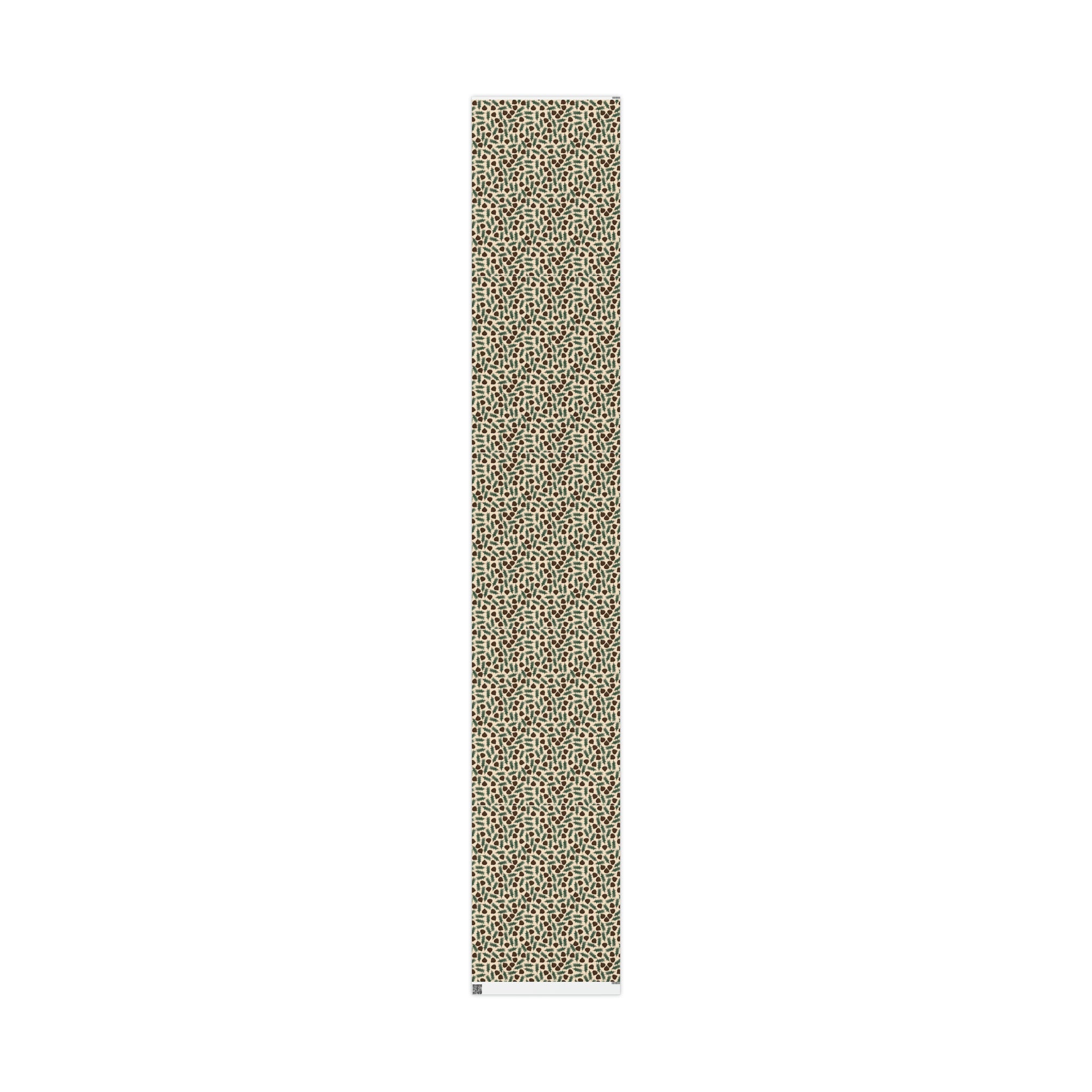 Pinecones With Sprigs Of Pine Cute Winter Christmas Print Holiday Gift Wrap Paper - Glossy Or Matte