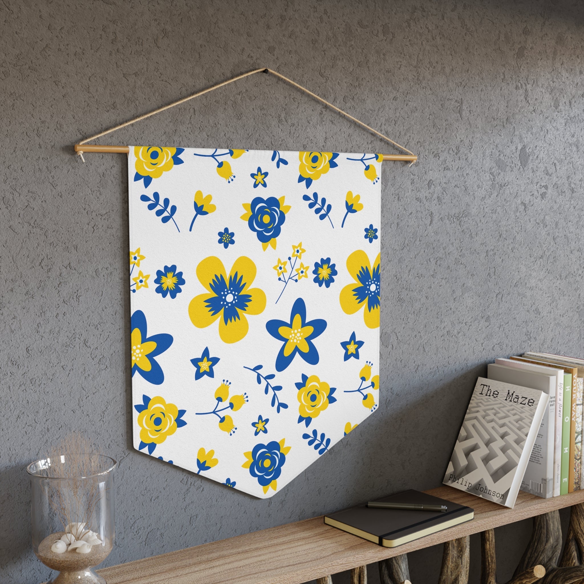 Ukraine Country Flowers Spring Decor Print Wall Hanging Banner Flag