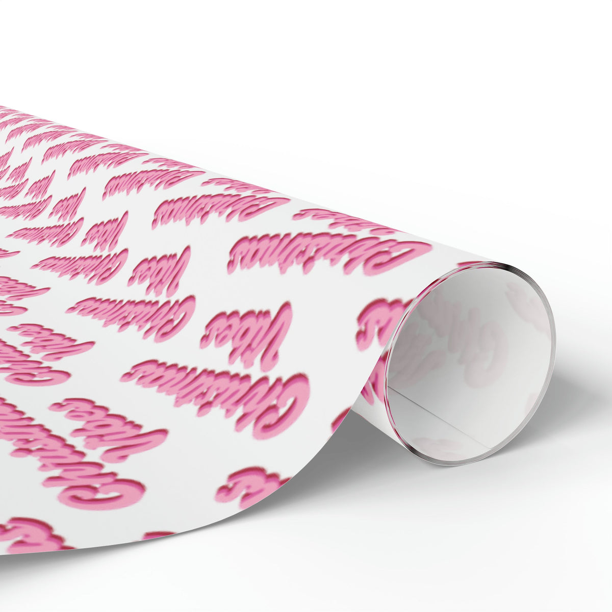 Pink Christmas Vibes Retro Style Christmas Holiday Gift Wrap Paper - Glossy Or Matte